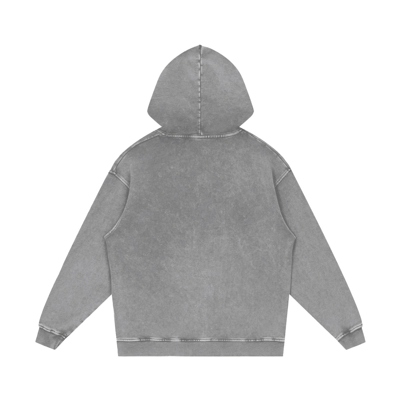 Snow Washed Loose Cotton Hoodie - Image 4