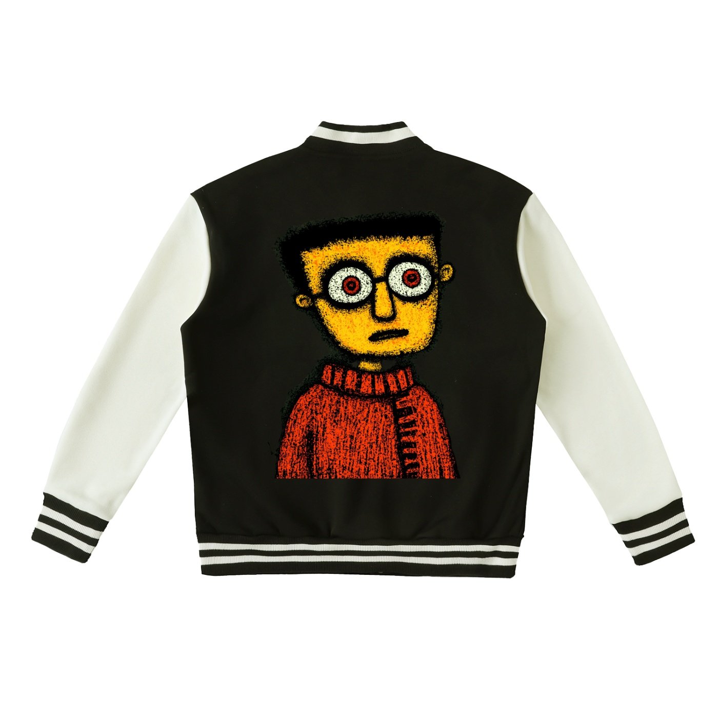 Two-Tone Fleeced Varsity Jacket - Image 2