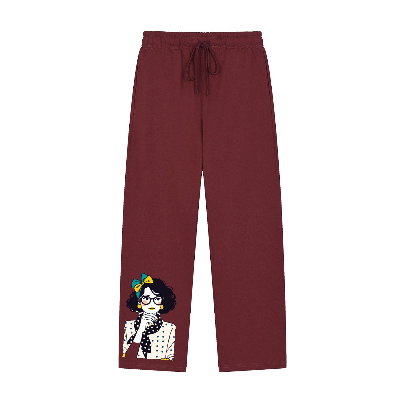 Solid Color Straight-Leg Sweatpants - Image 13