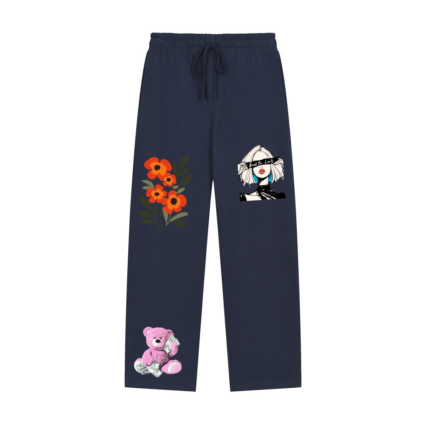 Solid Color Straight-Leg Sweatpants - Image 15
