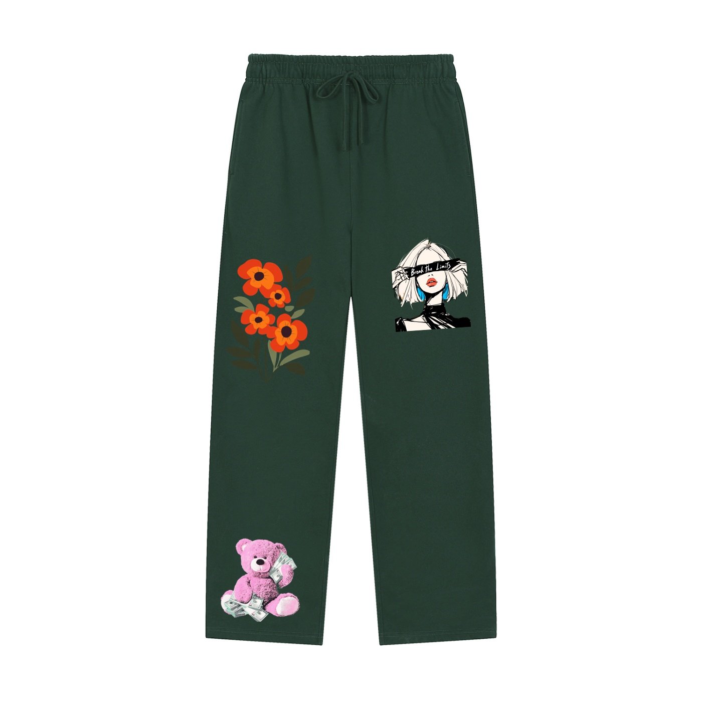Solid Color Straight-Leg Sweatpants - Image 11