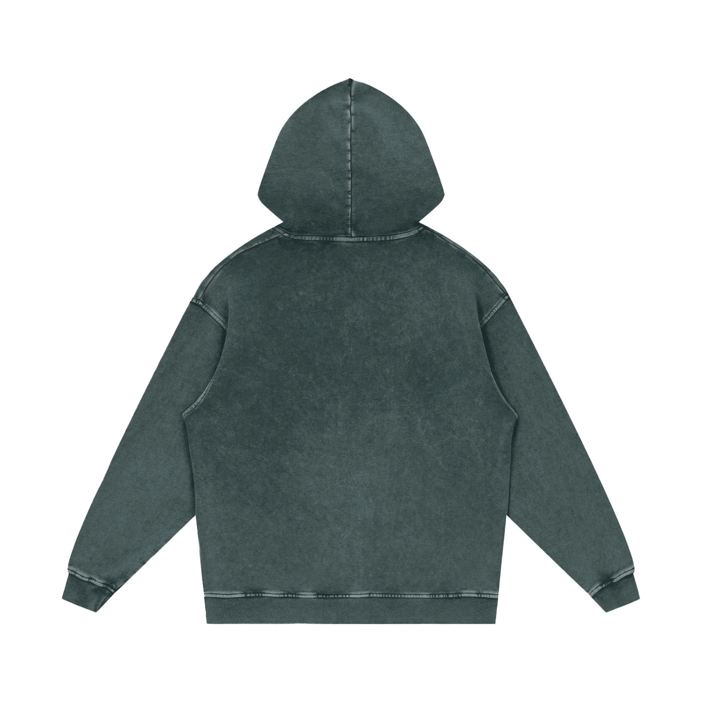 Snow Washed Loose Cotton Hoodie - Image 4