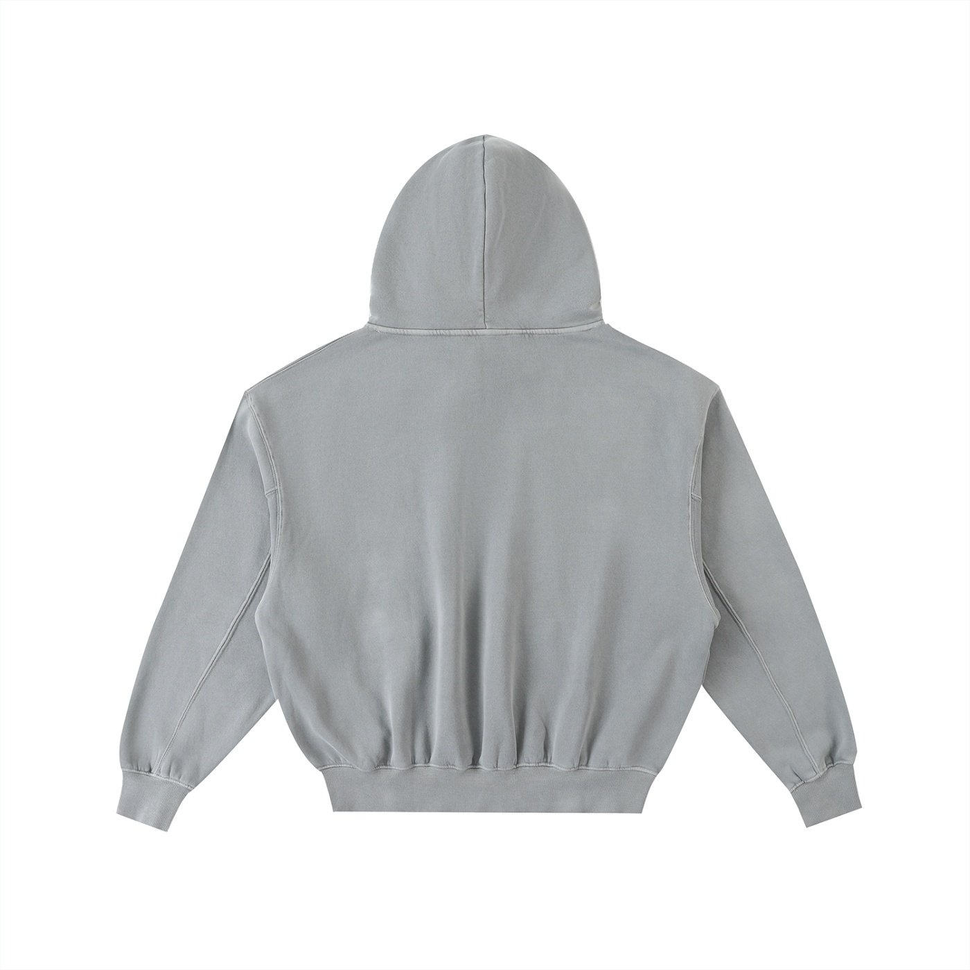 Frayed Enzyme Washed Fleece Hoodie - Image 4