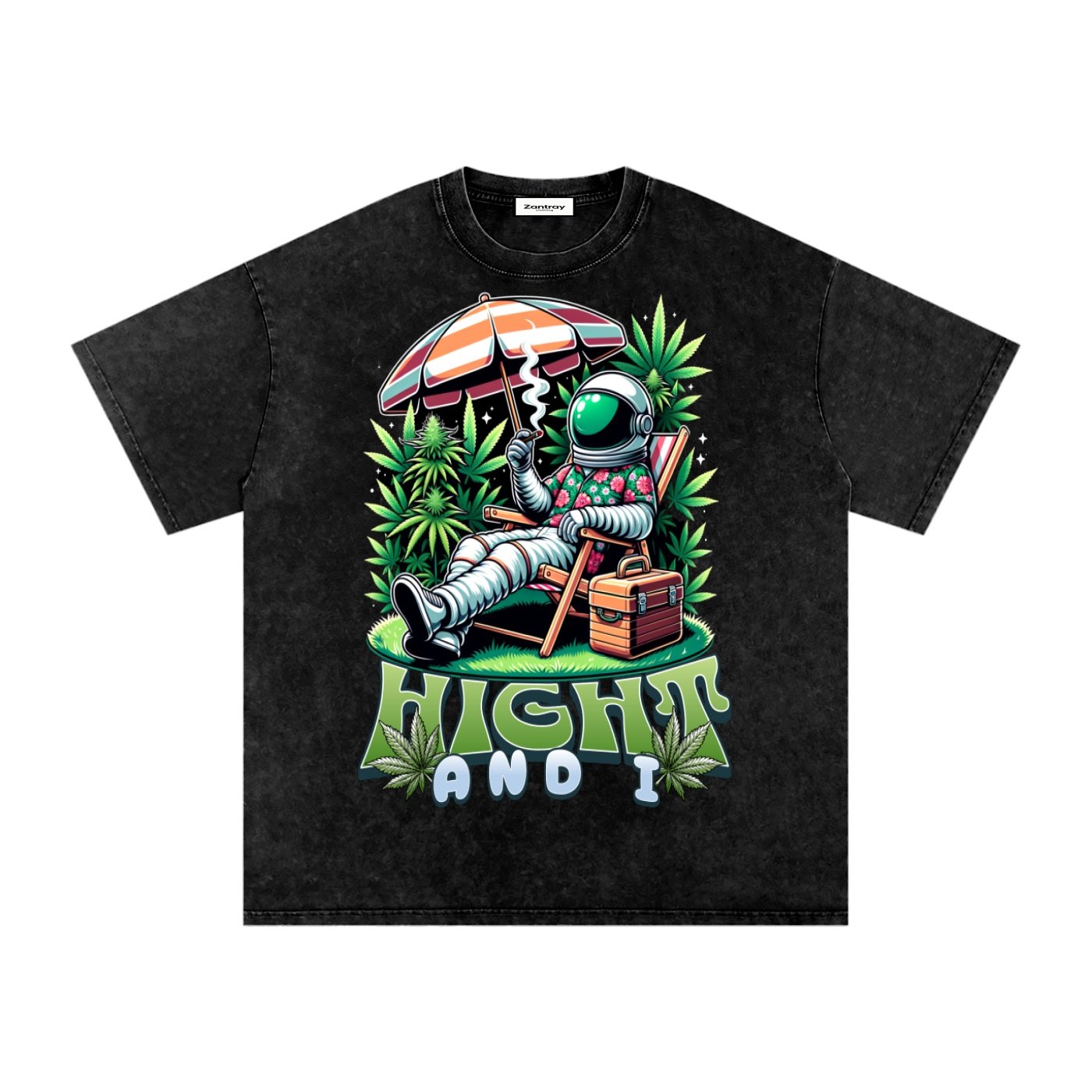 Snow Washed Oversized Cotton T-Shirt - Image 3