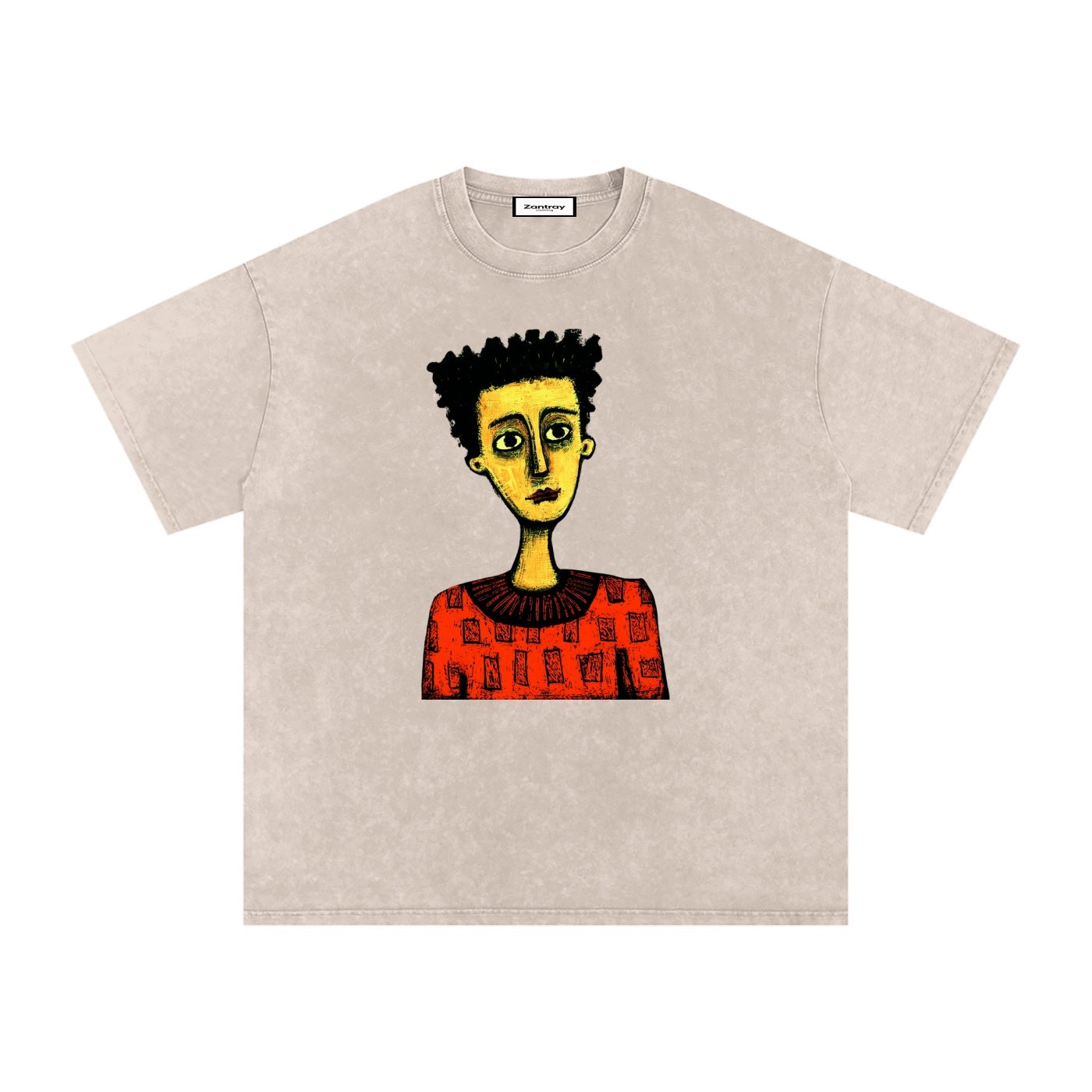 Snow Washed Oversized Cotton T-Shirt - Image 5