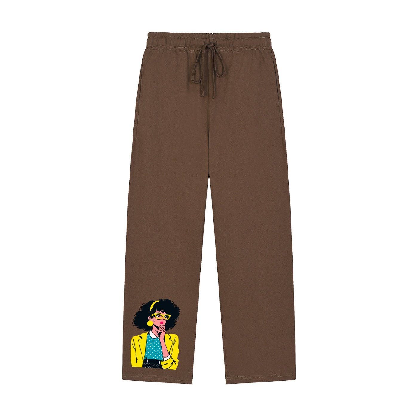 Solid Color Straight-Leg Sweatpants - Image 9