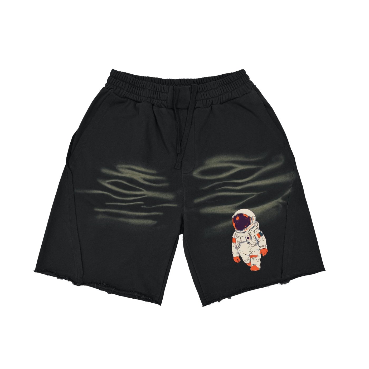 Vintage Washed Tiger Stripes Short Pants - Image 3