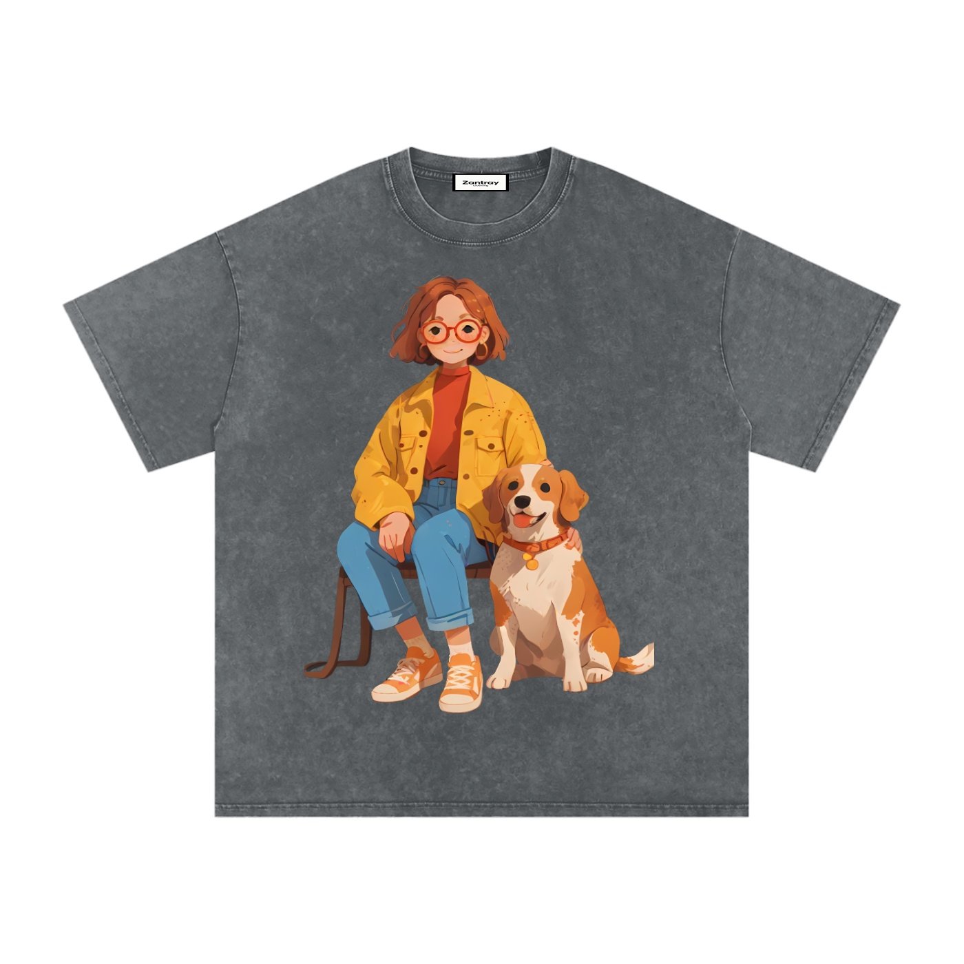 Snow Washed Oversized Cotton T-Shirt - Image 13