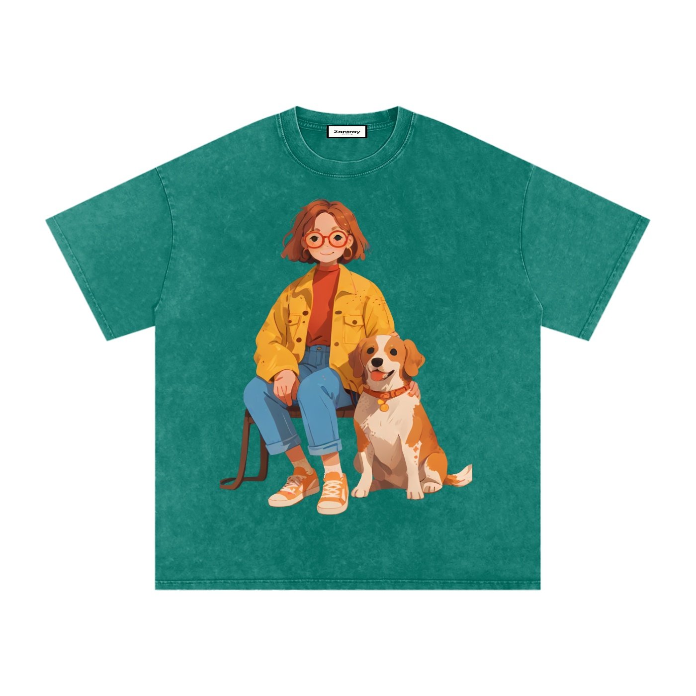 Snow Washed Oversized Cotton T-Shirt - Image 11
