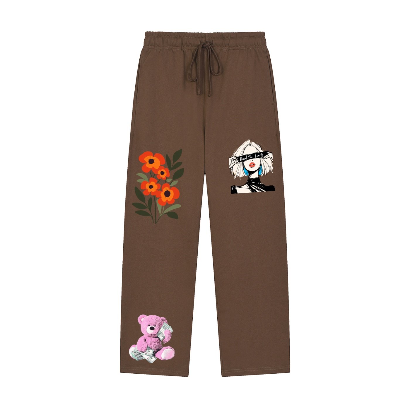Solid Color Straight-Leg Sweatpants - Image 9