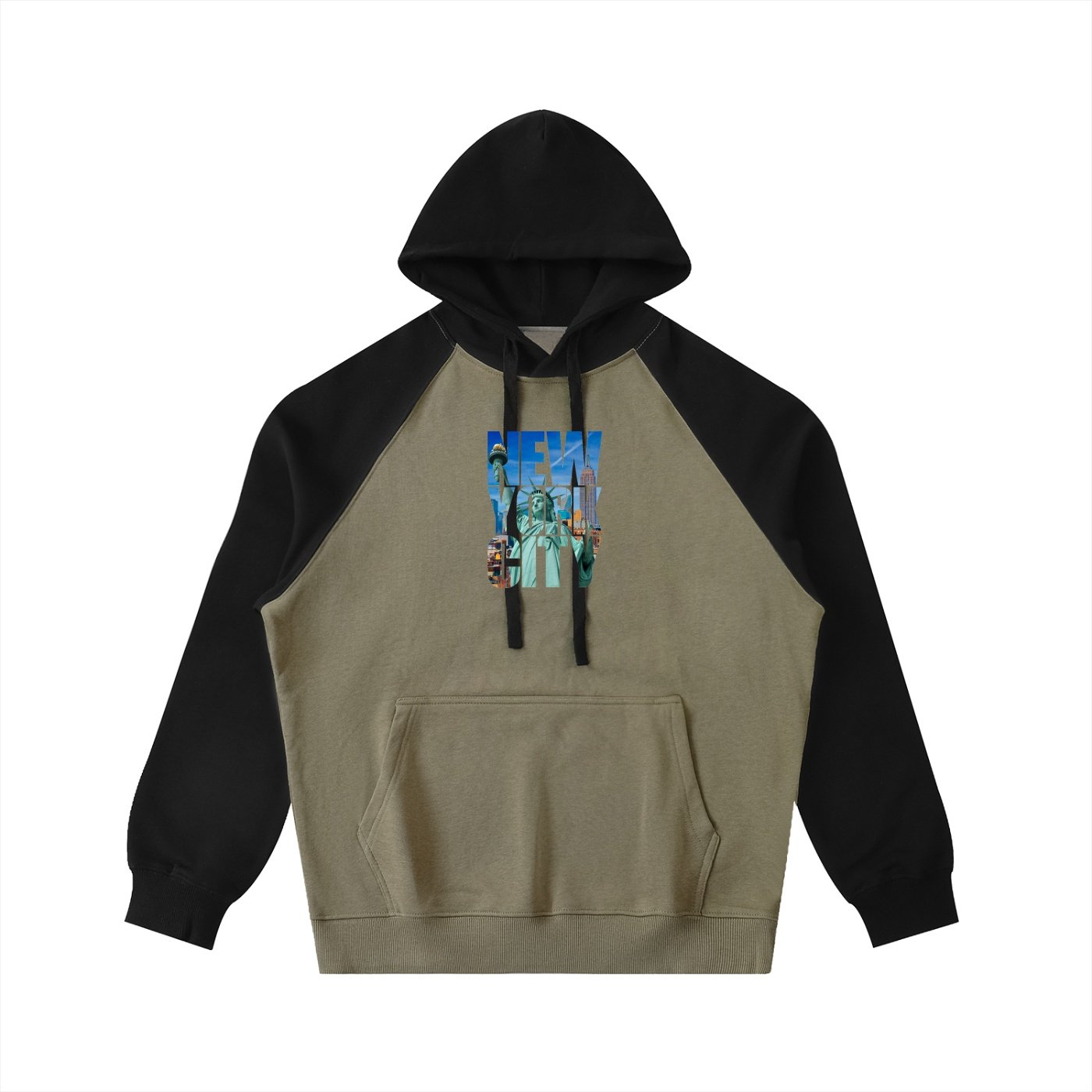 Color-Block Raglan Sleeve Hoodie - Image 3