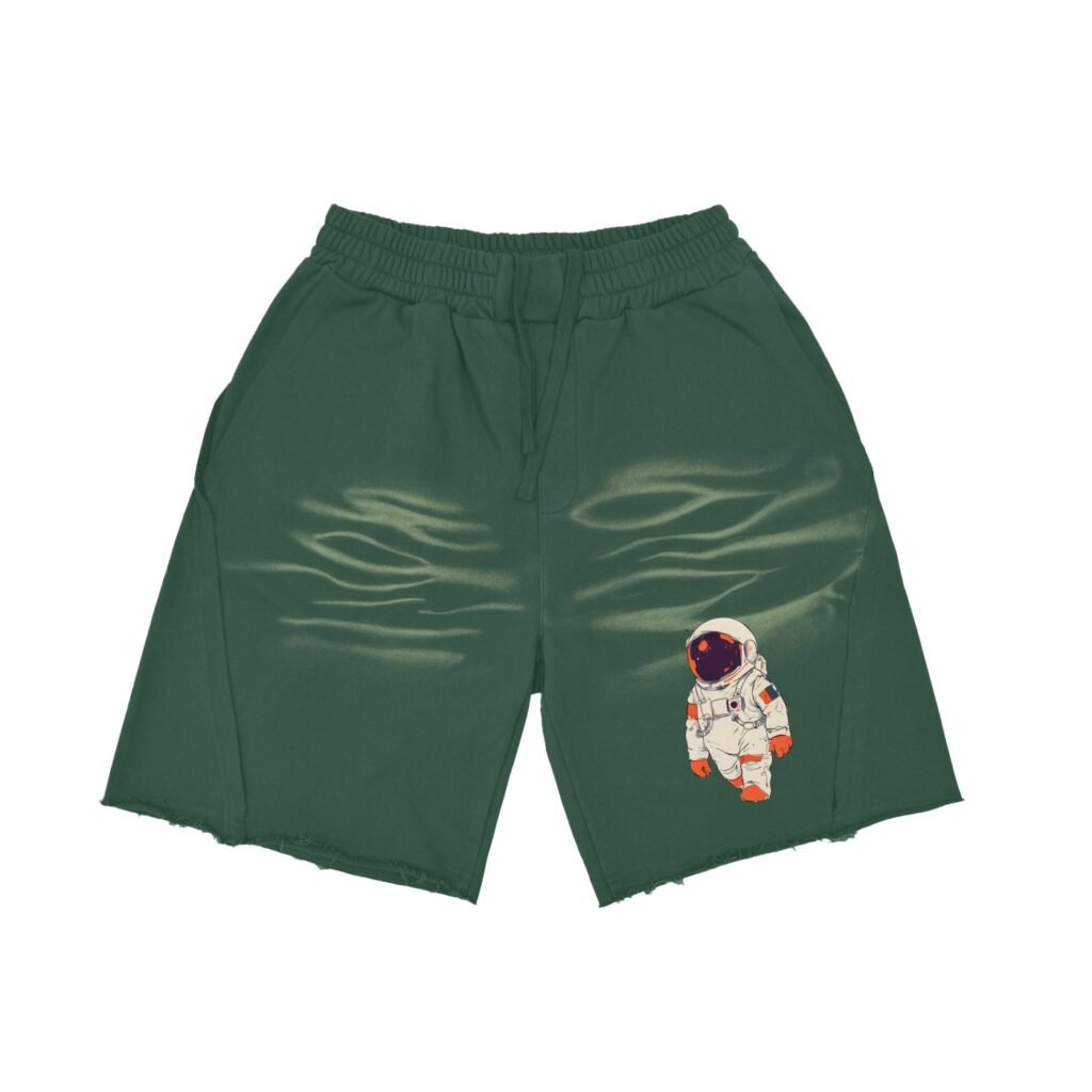 Vintage Washed Tiger Stripes Short Pants