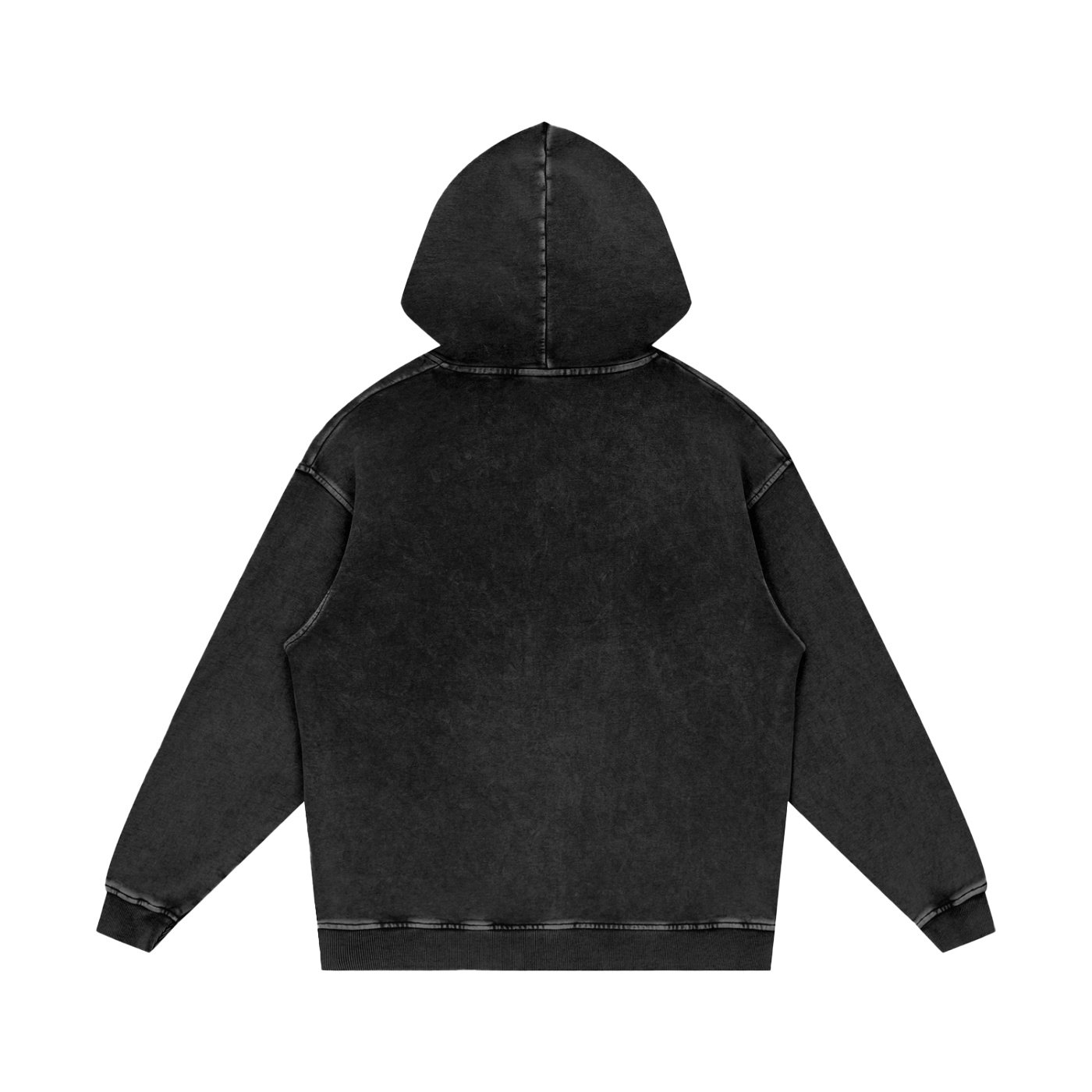 Snow Washed Loose Cotton Hoodie - Image 2
