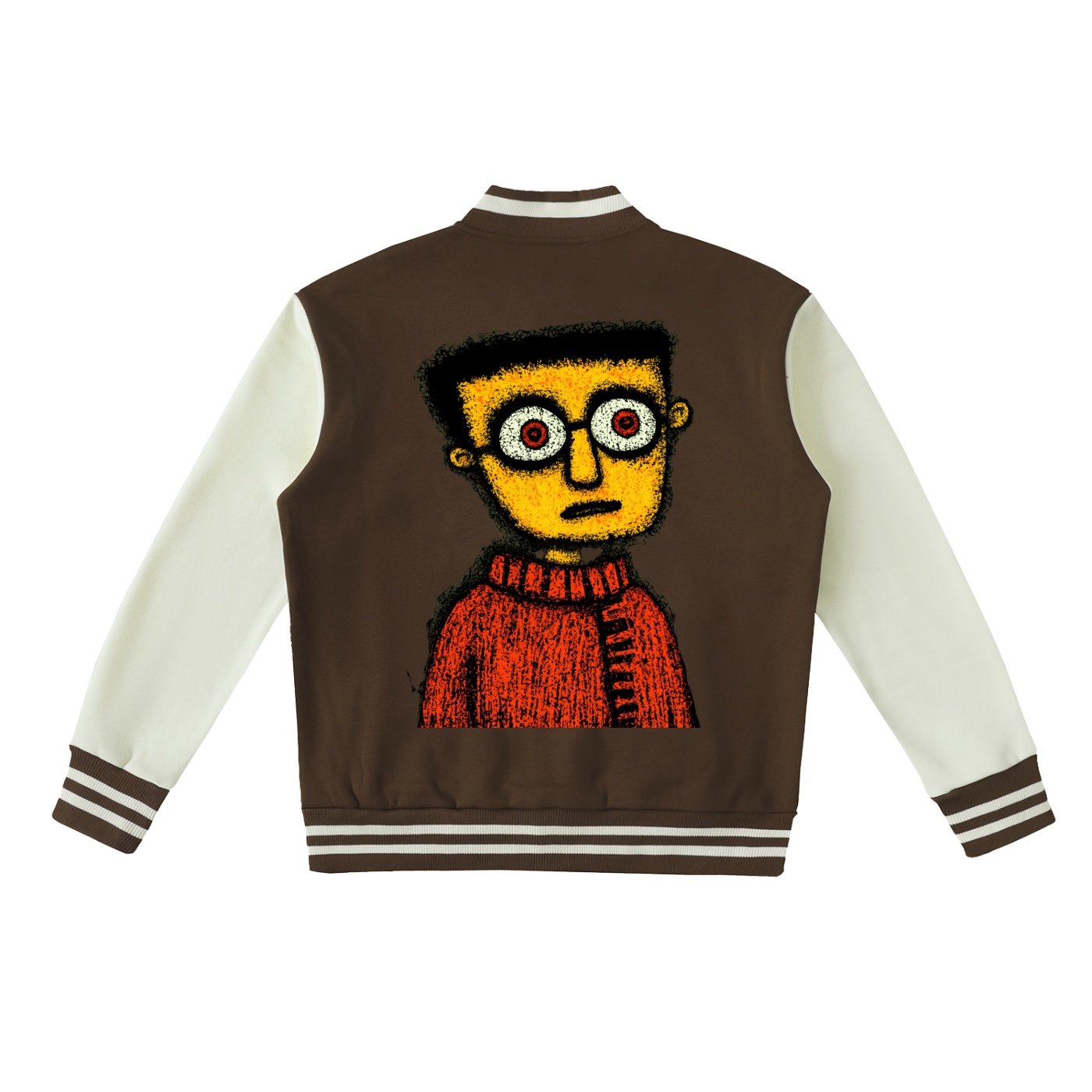 Two-Tone Fleeced Varsity Jacket - Image 4
