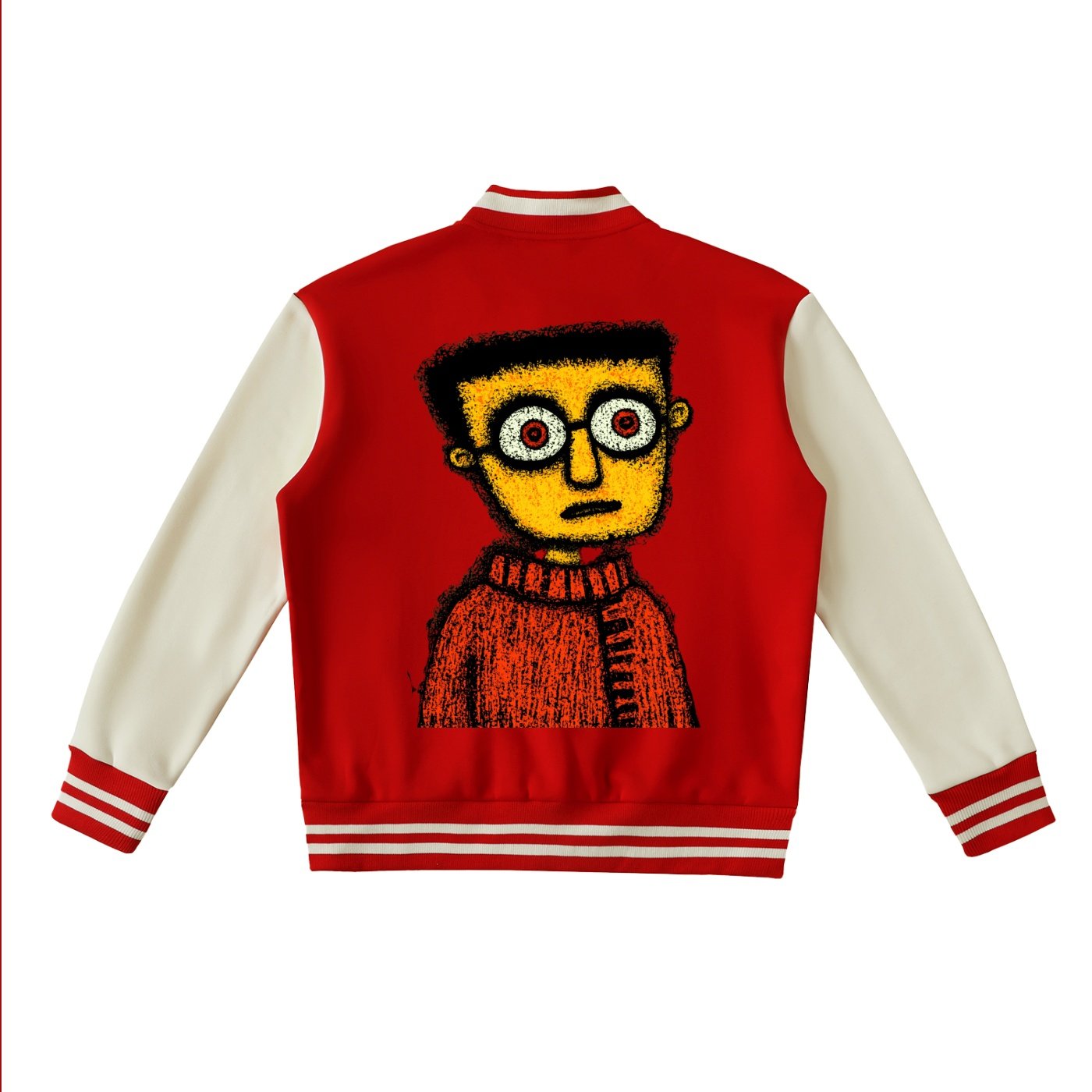Two-Tone Fleeced Varsity Jacket - Image 6