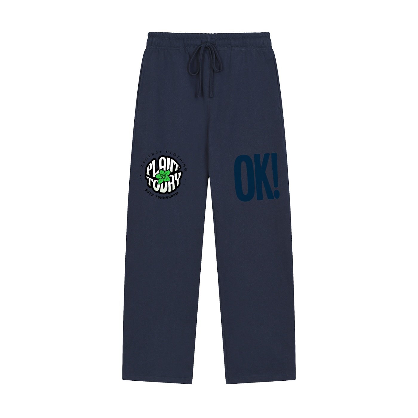 Solid Color Straight-Leg Sweatpants - Image 11