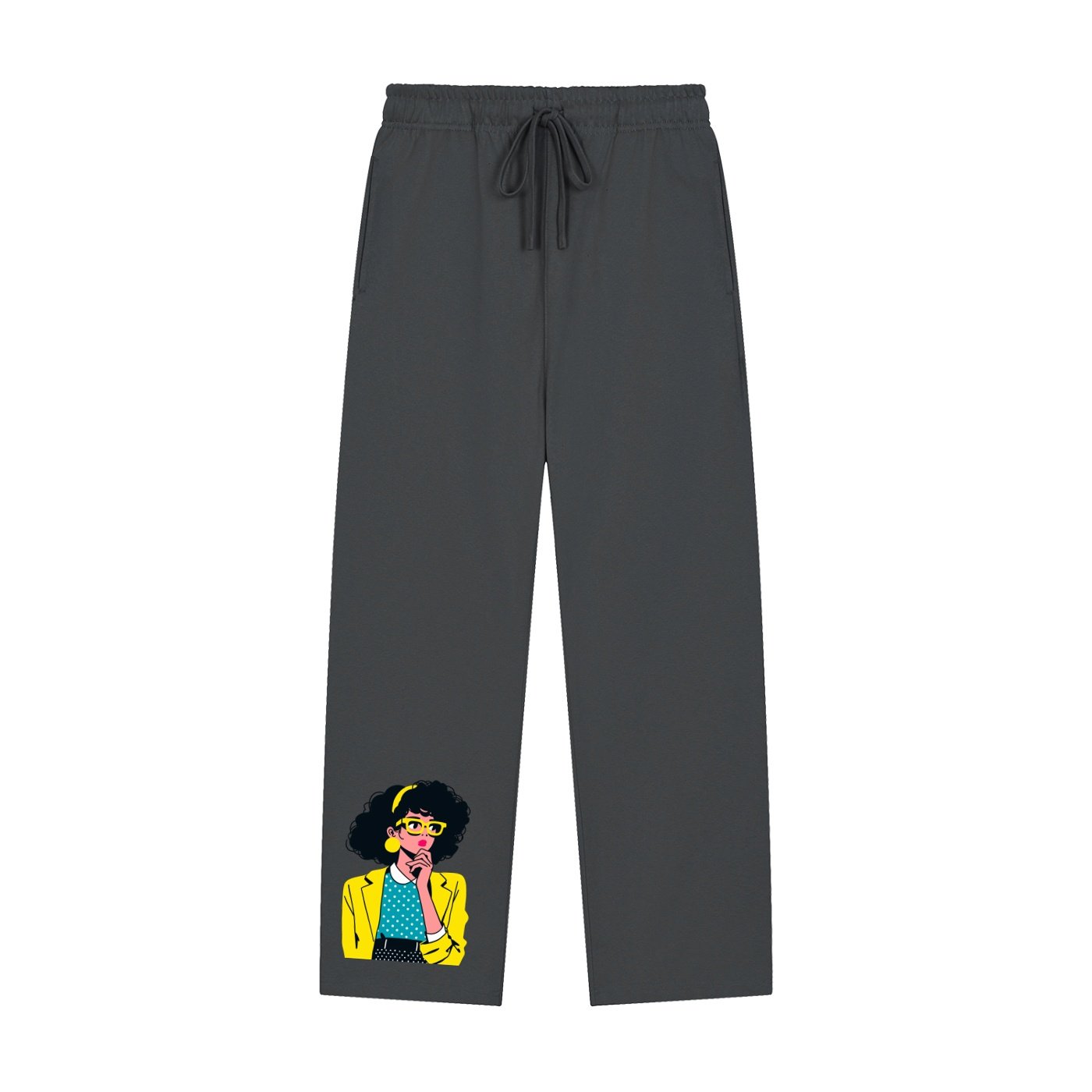 Solid Color Straight-Leg Sweatpants - Image 7