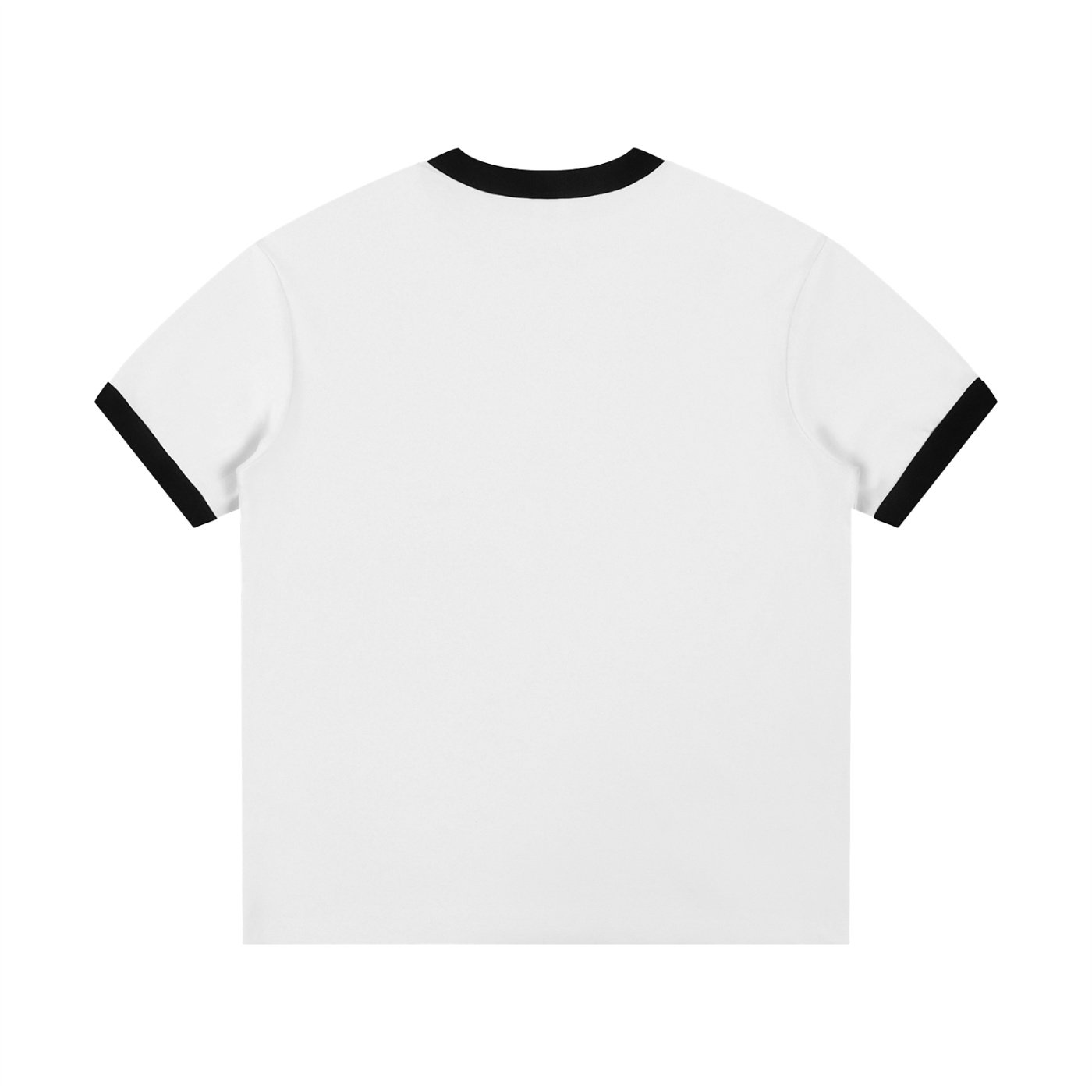 Contrast Edge Ribbed Crewneck T-Shirt - Image 4