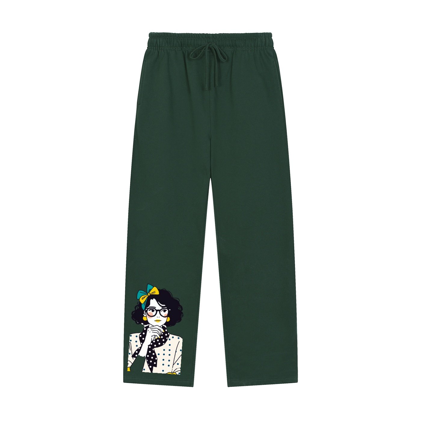 Solid Color Straight-Leg Sweatpants - Image 11