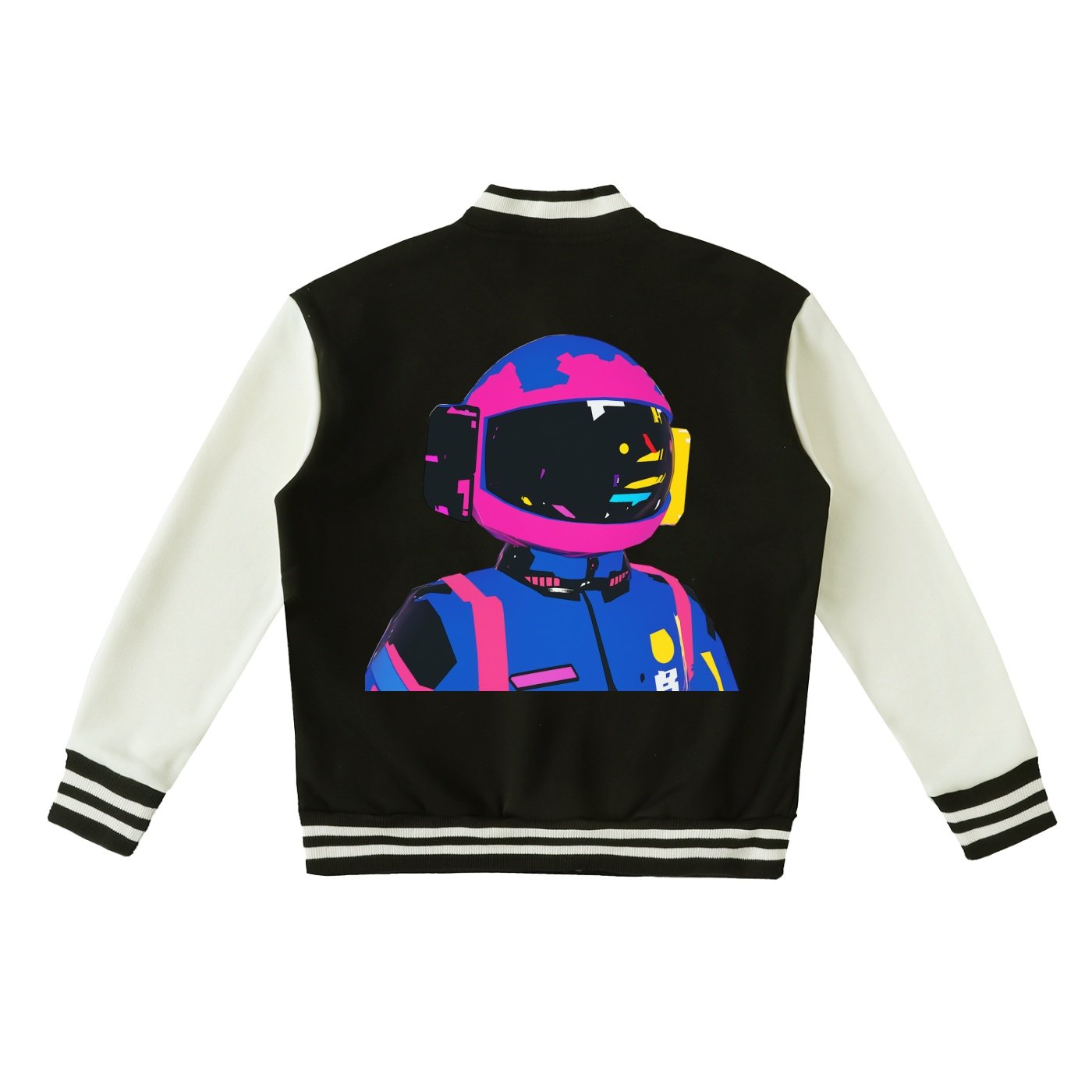 Two-Tone Fleeced Varsity Jacket - Image 2