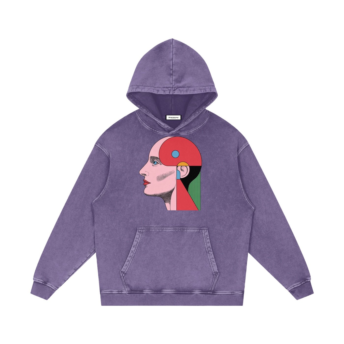 Snow Washed Loose Cotton Hoodie - Image 9