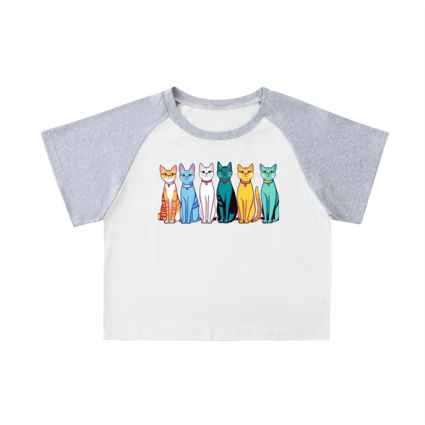 Color-Blocked Raglan Sleeve Crop Top - Image 3