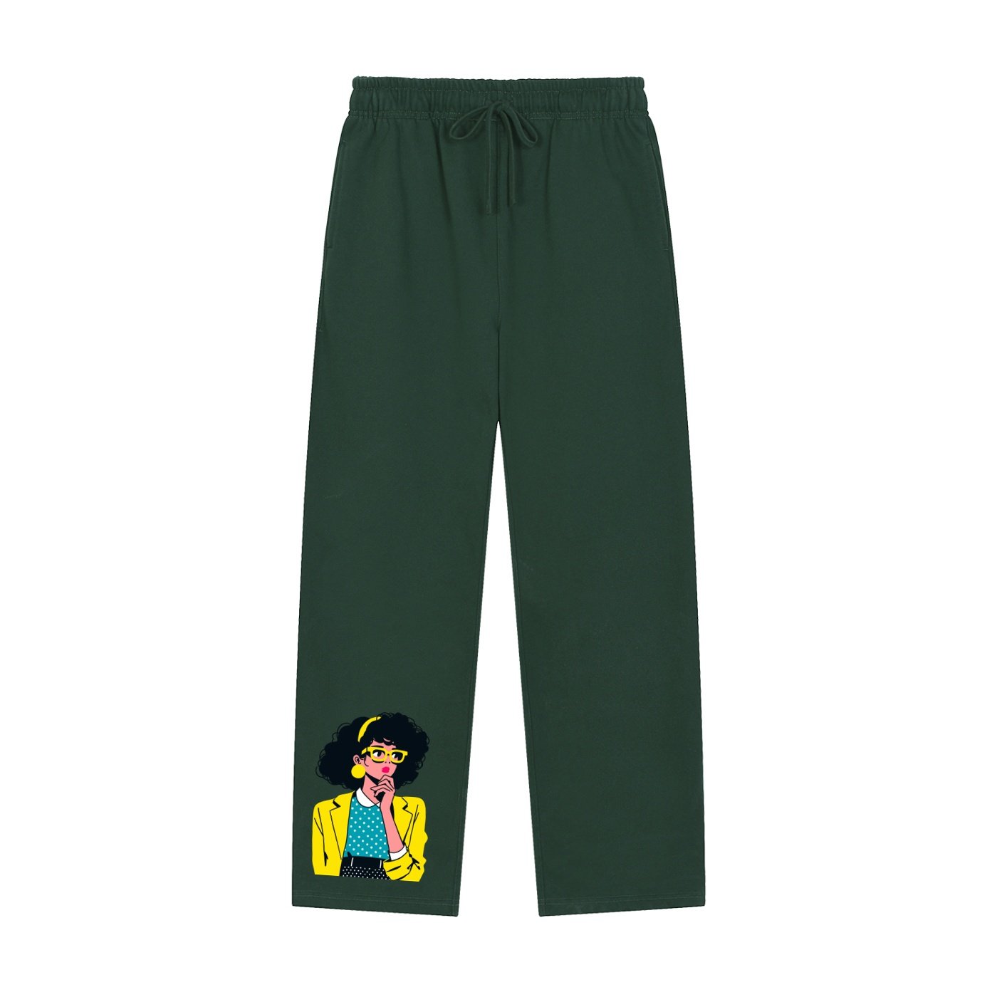 Solid Color Straight-Leg Sweatpants - Image 11