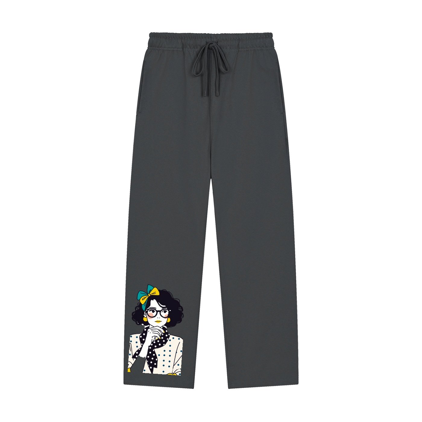 Solid Color Straight-Leg Sweatpants - Image 7