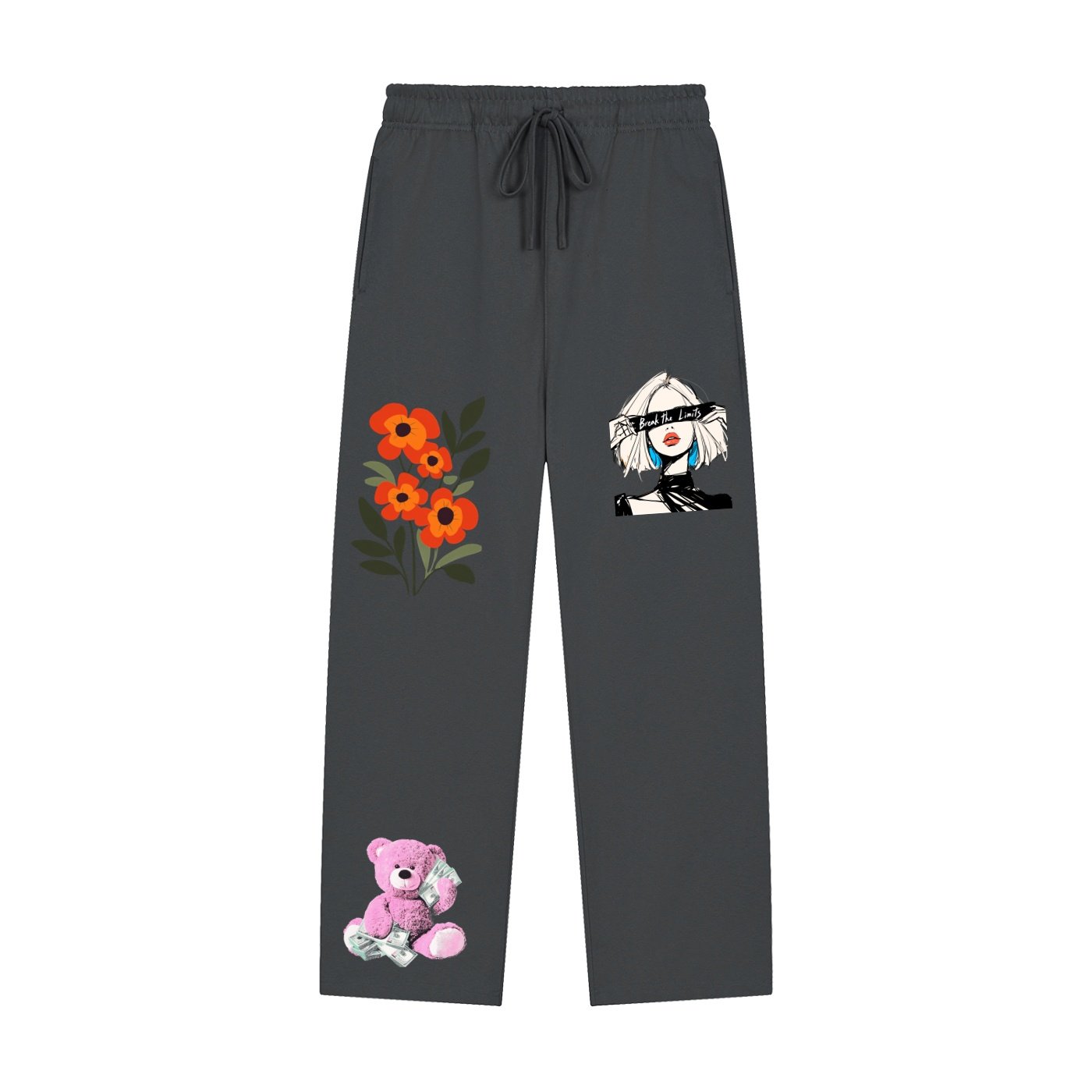 Solid Color Straight-Leg Sweatpants - Image 7