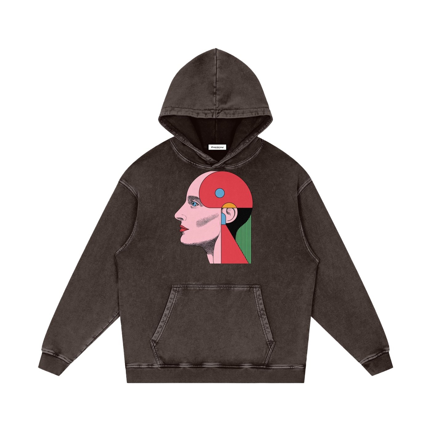 Snow Washed Loose Cotton Hoodie - Image 15