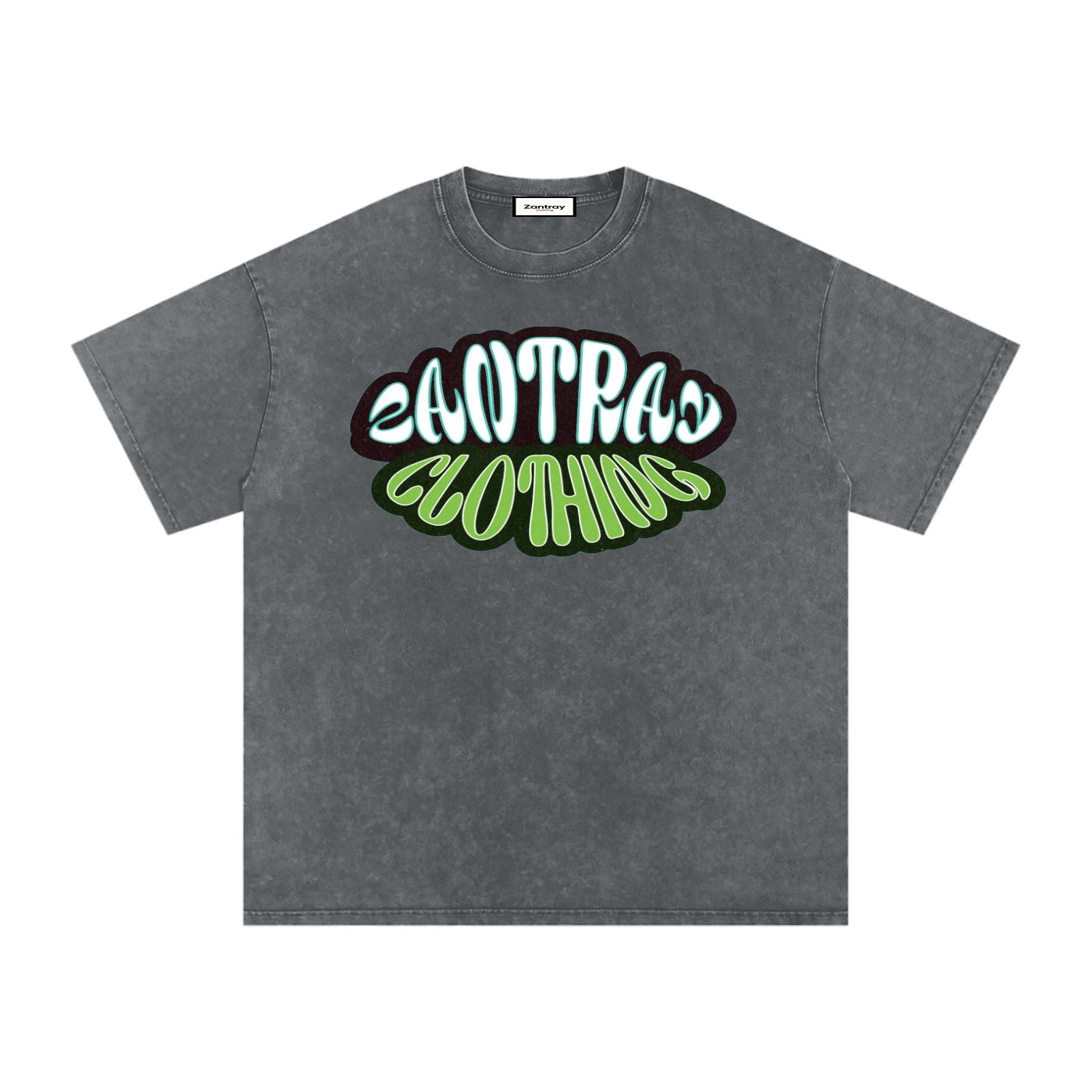 Snow Washed Oversized Cotton T-Shirt - Image 9