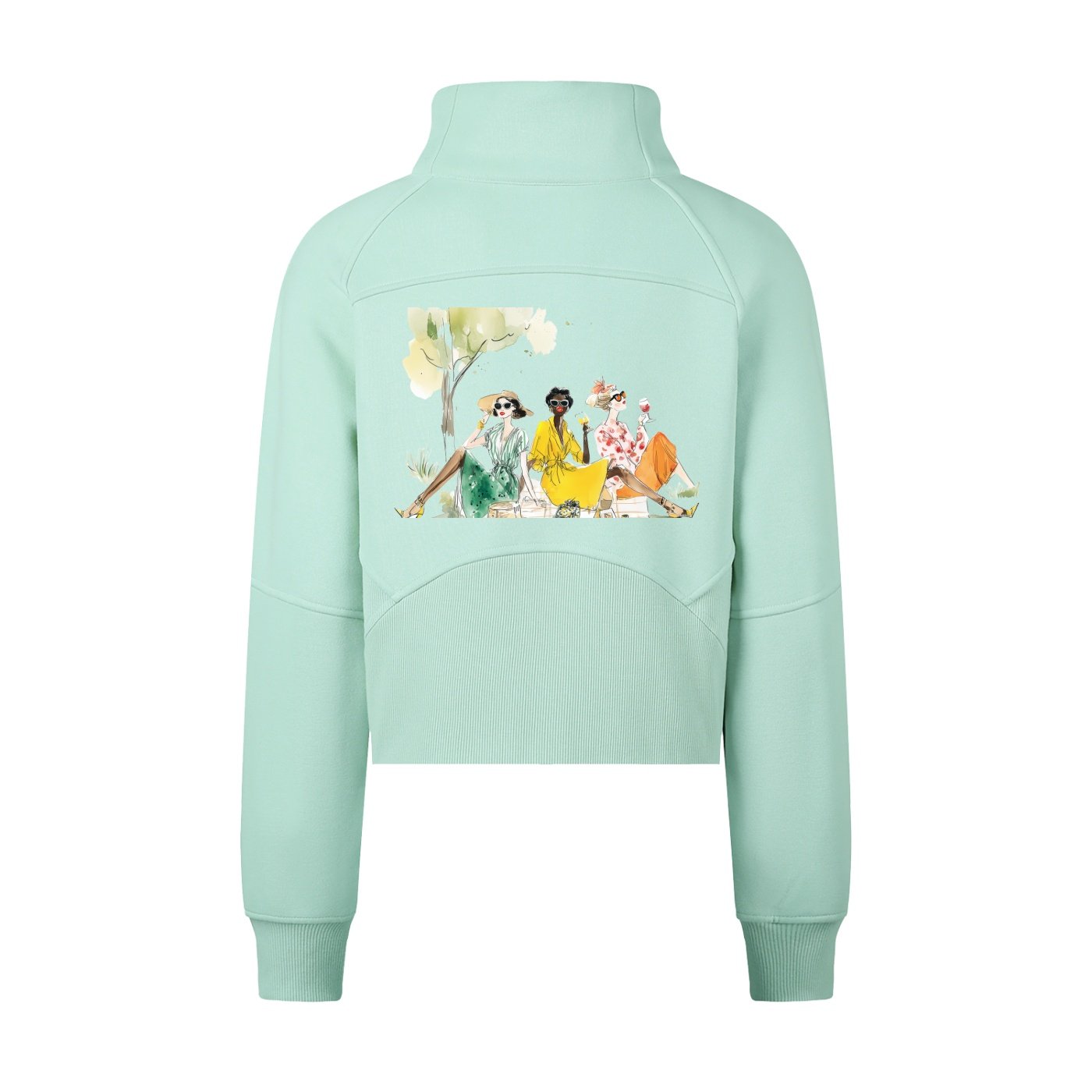 Cropped Half-Zip Sweatshirt - Image 10