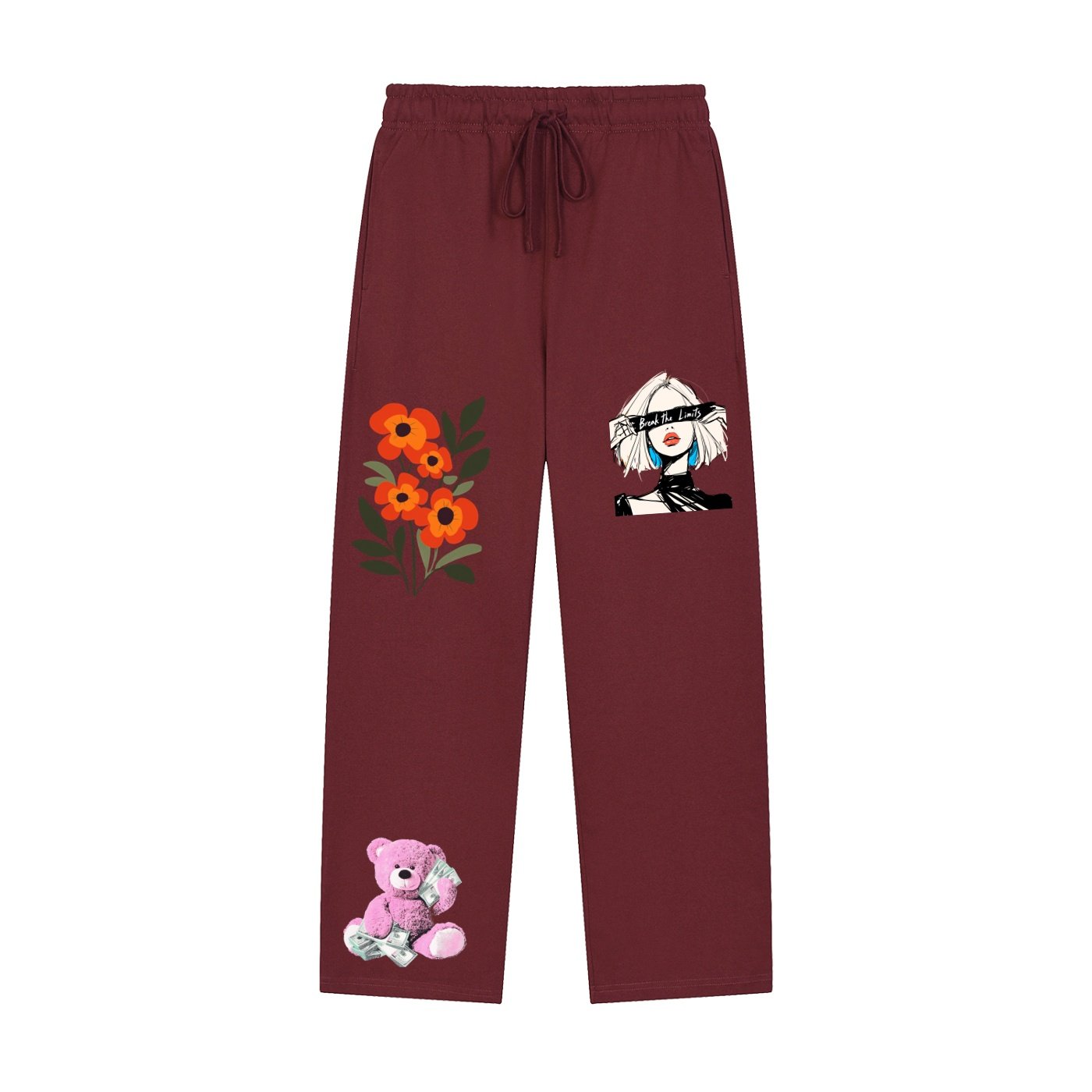 Solid Color Straight-Leg Sweatpants - Image 13