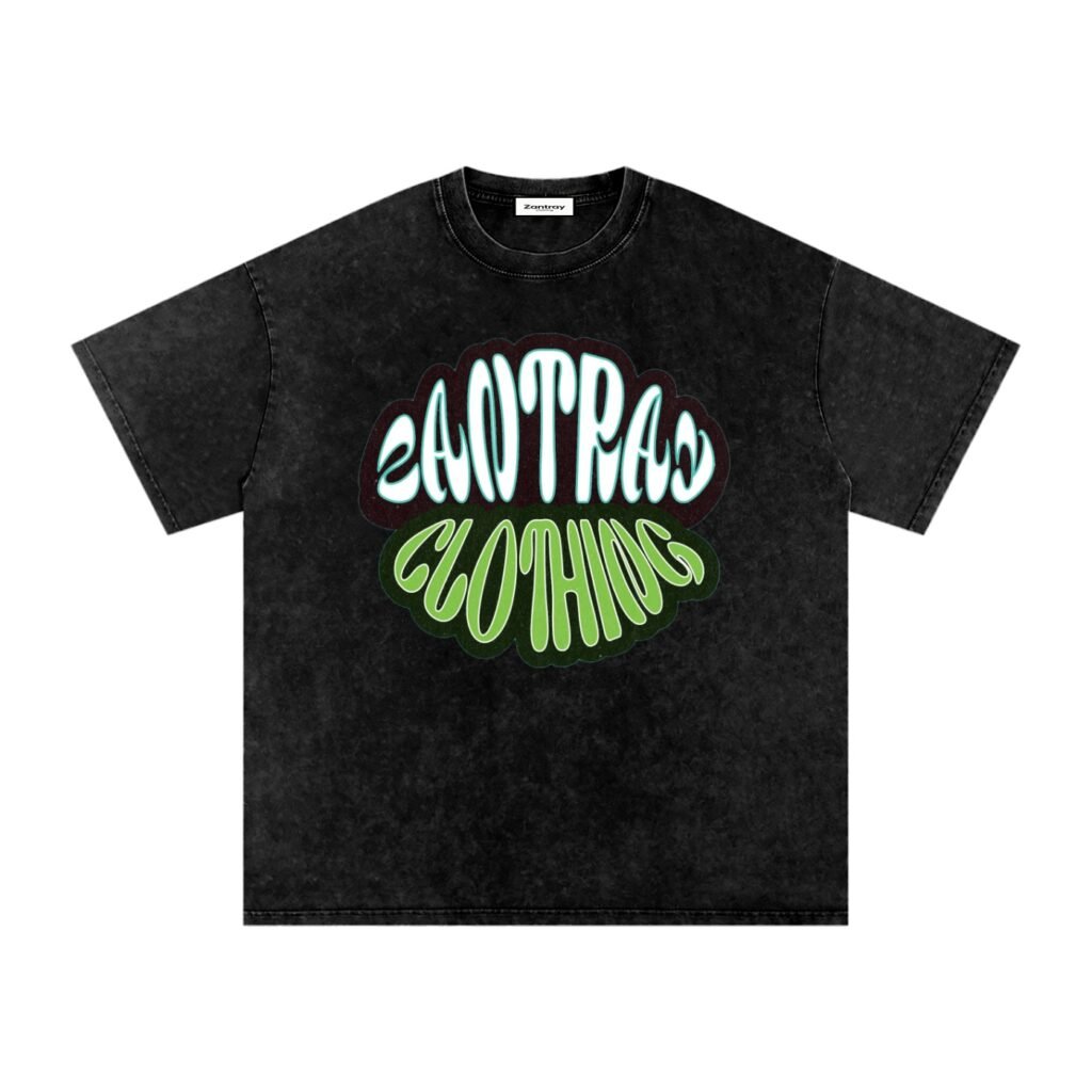 Snow Washed Oversized Cotton T-Shirt