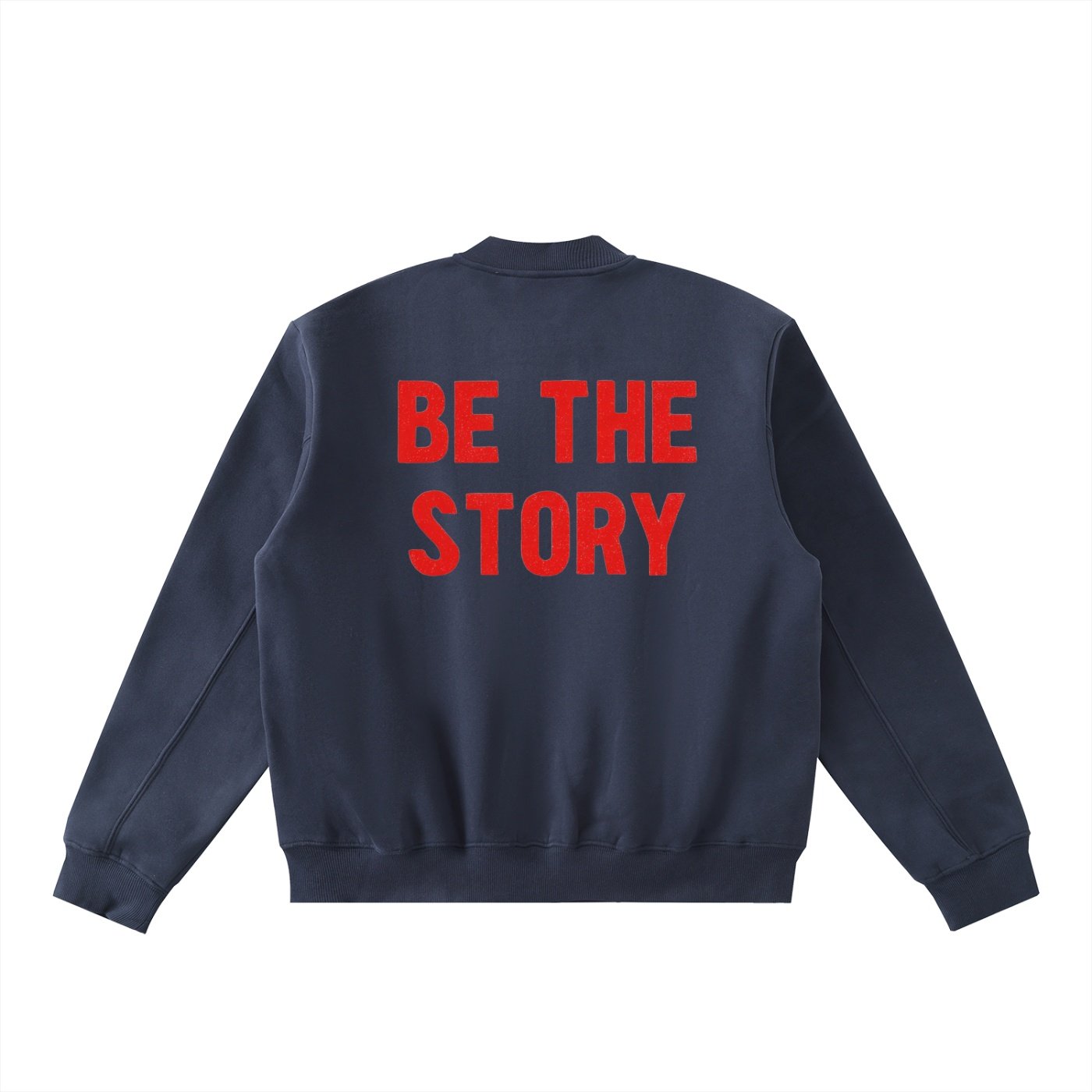Essential Zip-Up Fleeced Varsity Jacket - Image 8