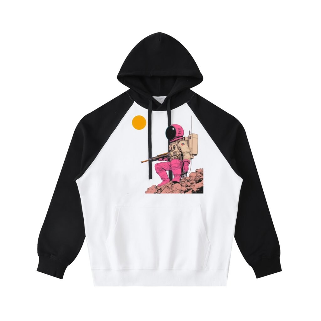 Color-Block Raglan Sleeve Hoodie