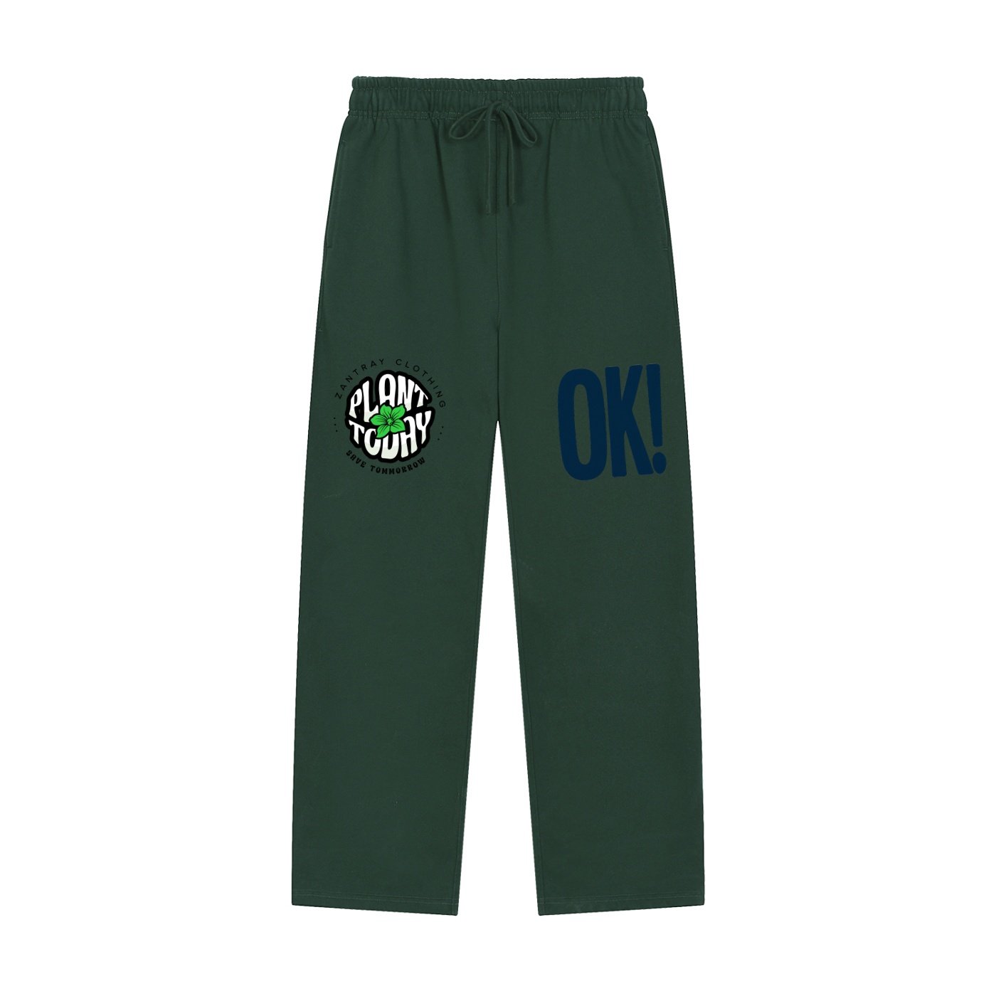 Solid Color Straight-Leg Sweatpants - Image 9