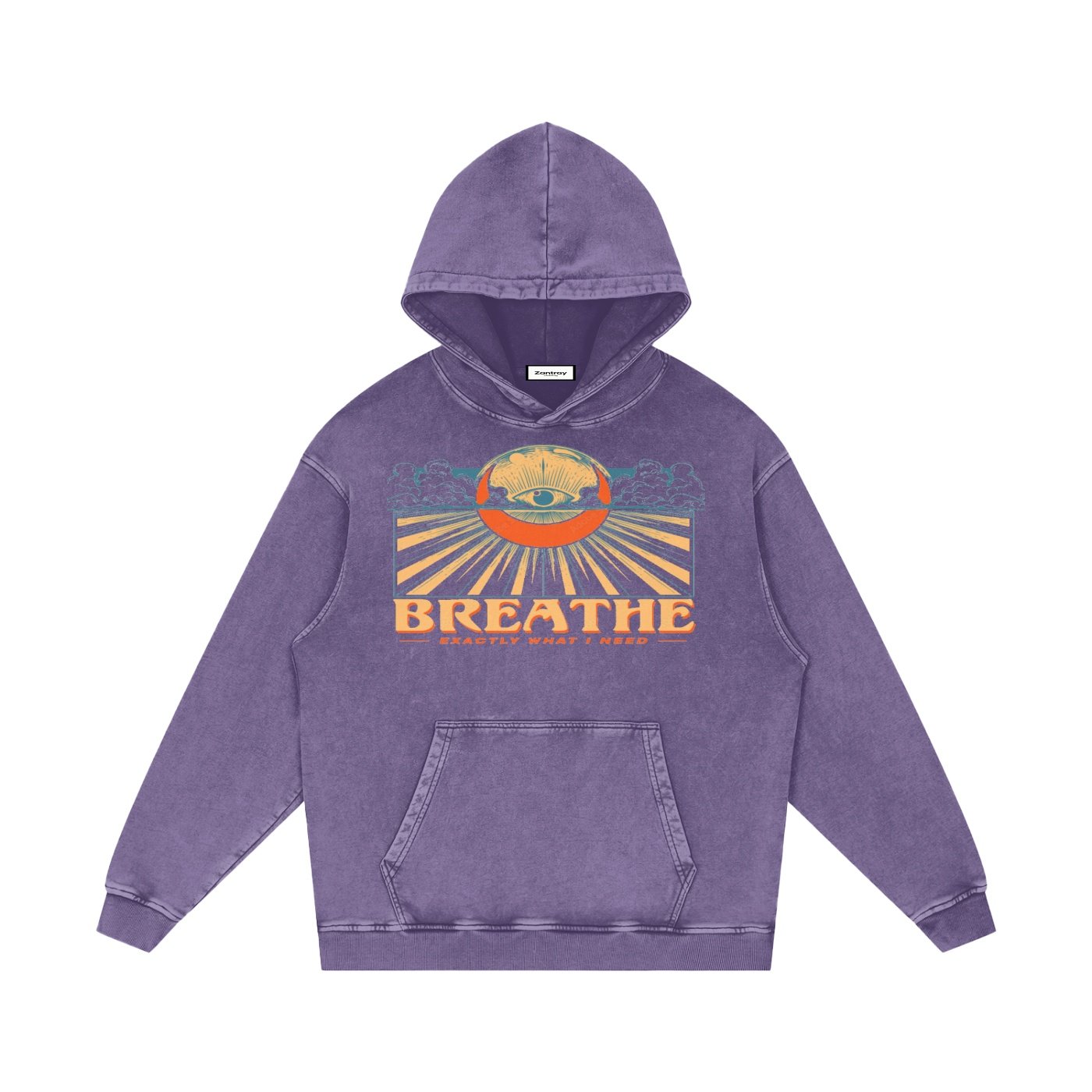Snow Washed Loose Cotton Hoodie - Image 5