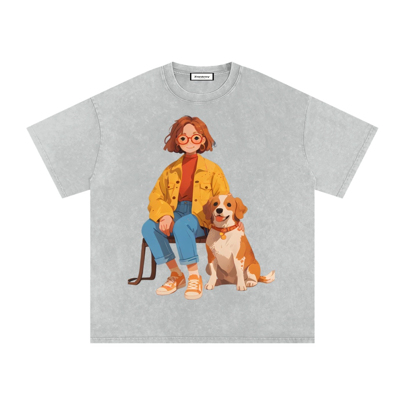 Snow Washed Oversized Cotton T-Shirt - Image 9