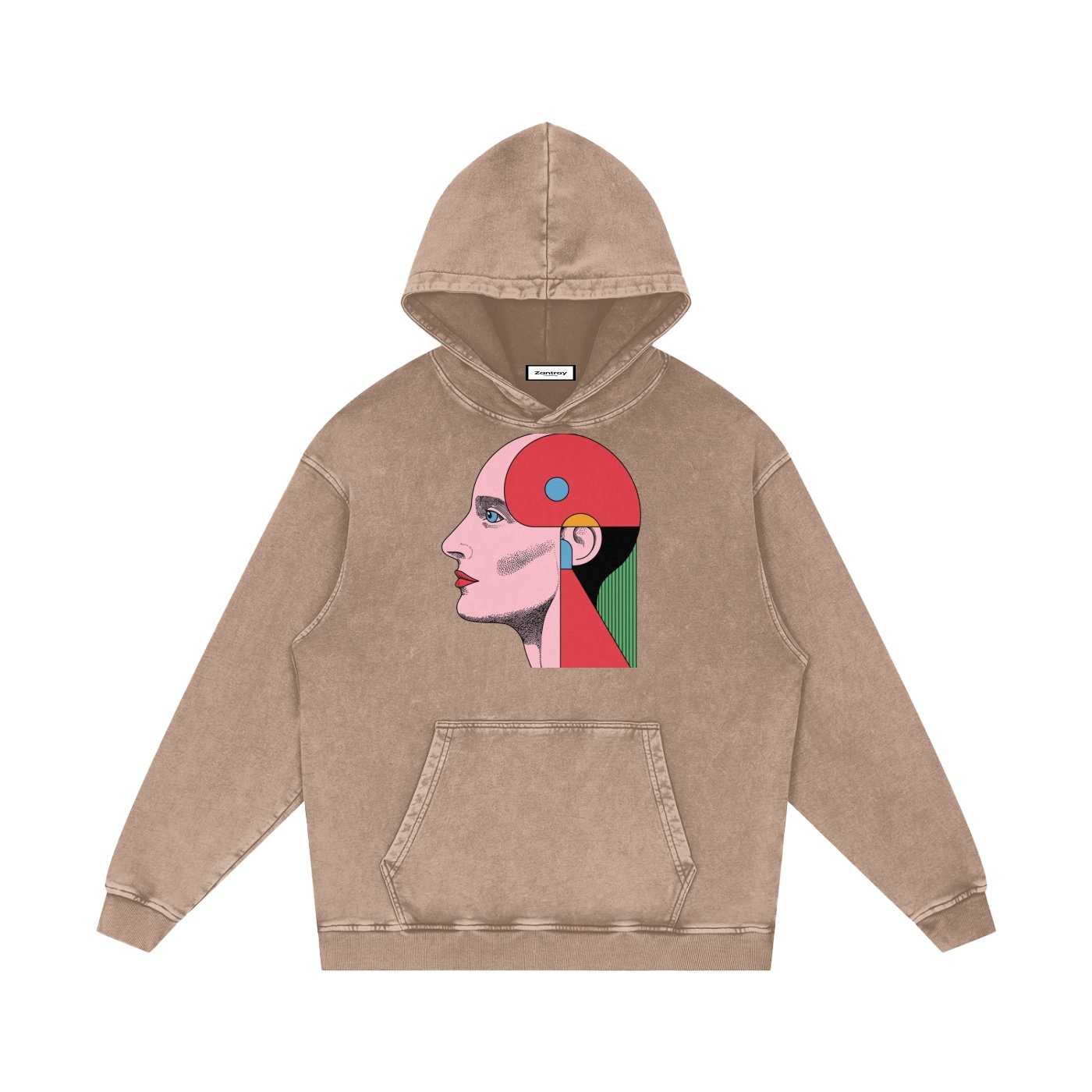 Snow Washed Loose Cotton Hoodie - Image 5