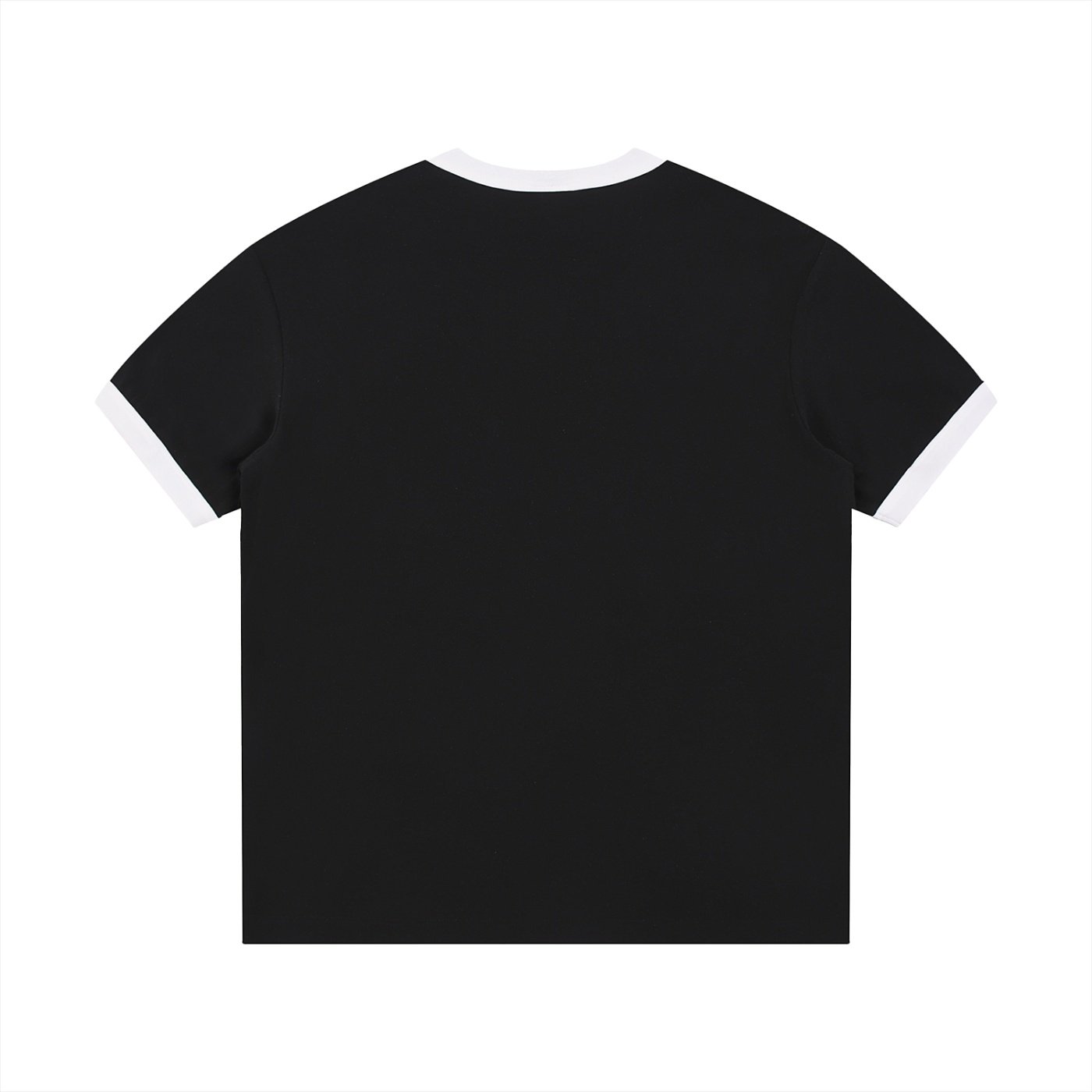 Contrast Edge Ribbed Crewneck T-Shirt - Image 2