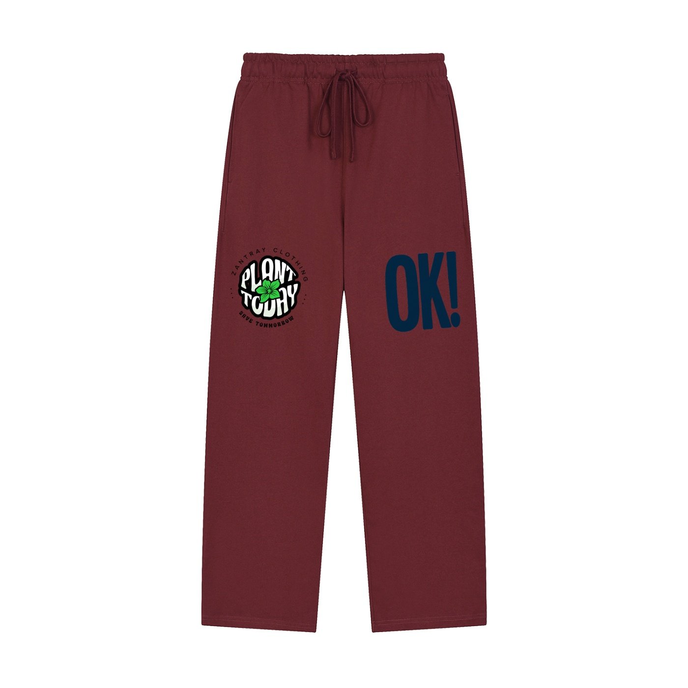 Solid Color Straight-Leg Sweatpants - Image 7