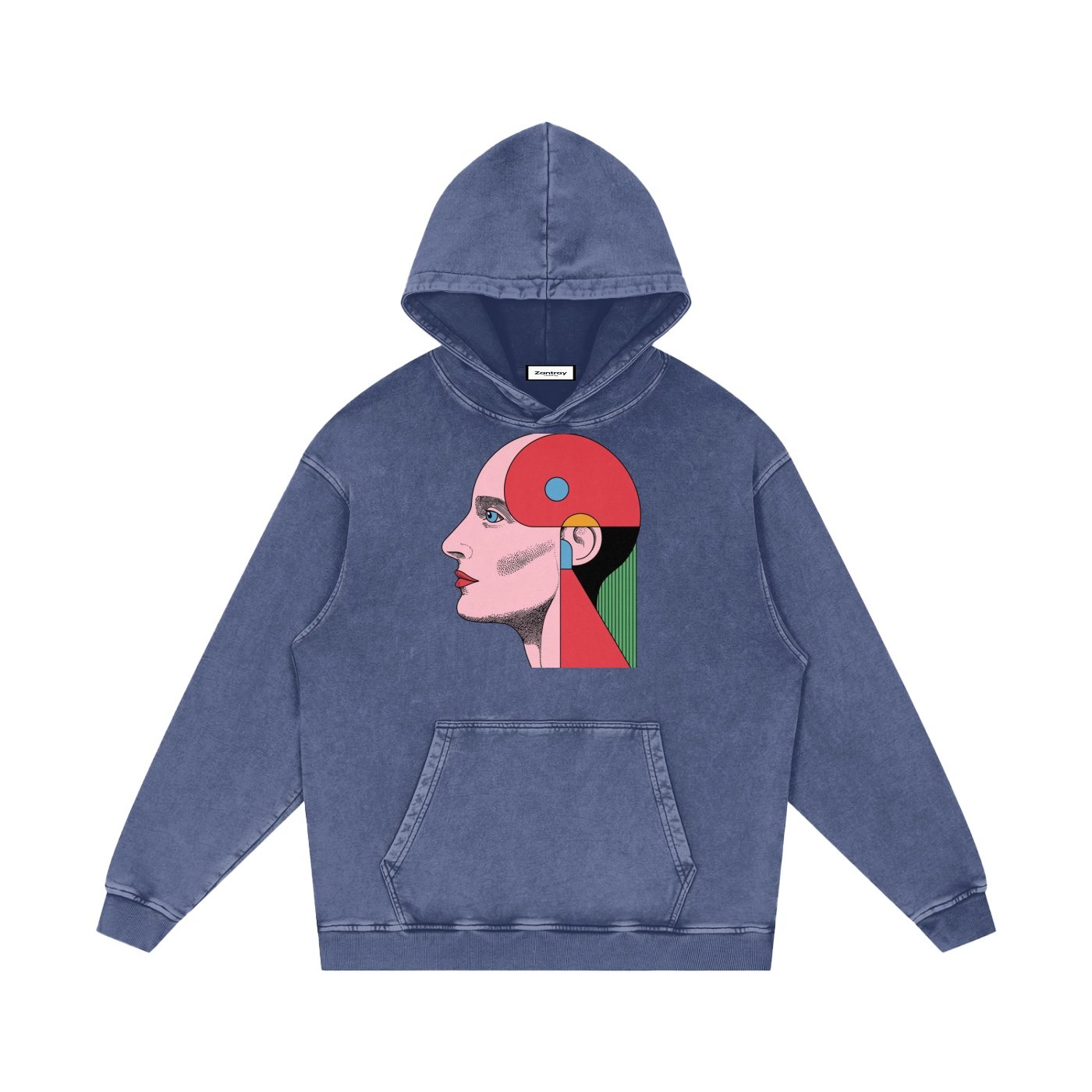 Snow Washed Loose Cotton Hoodie - Image 11