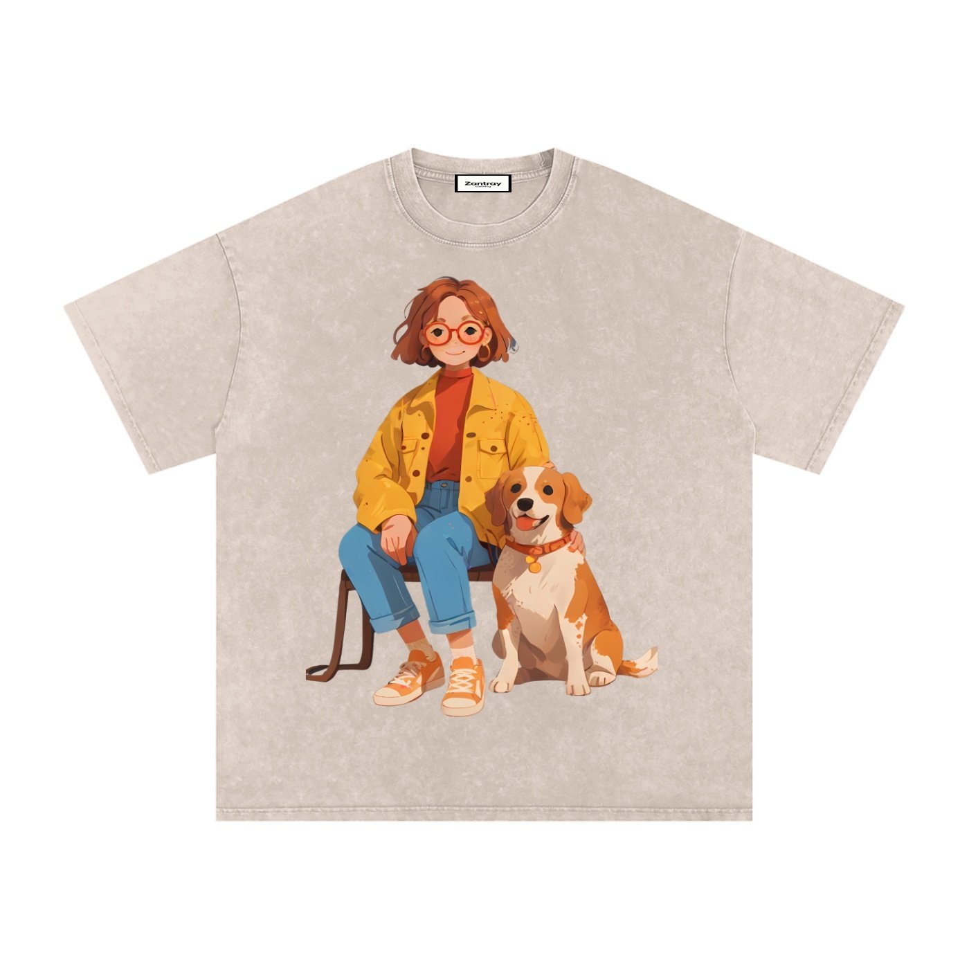 Snow Washed Oversized Cotton T-Shirt - Image 7