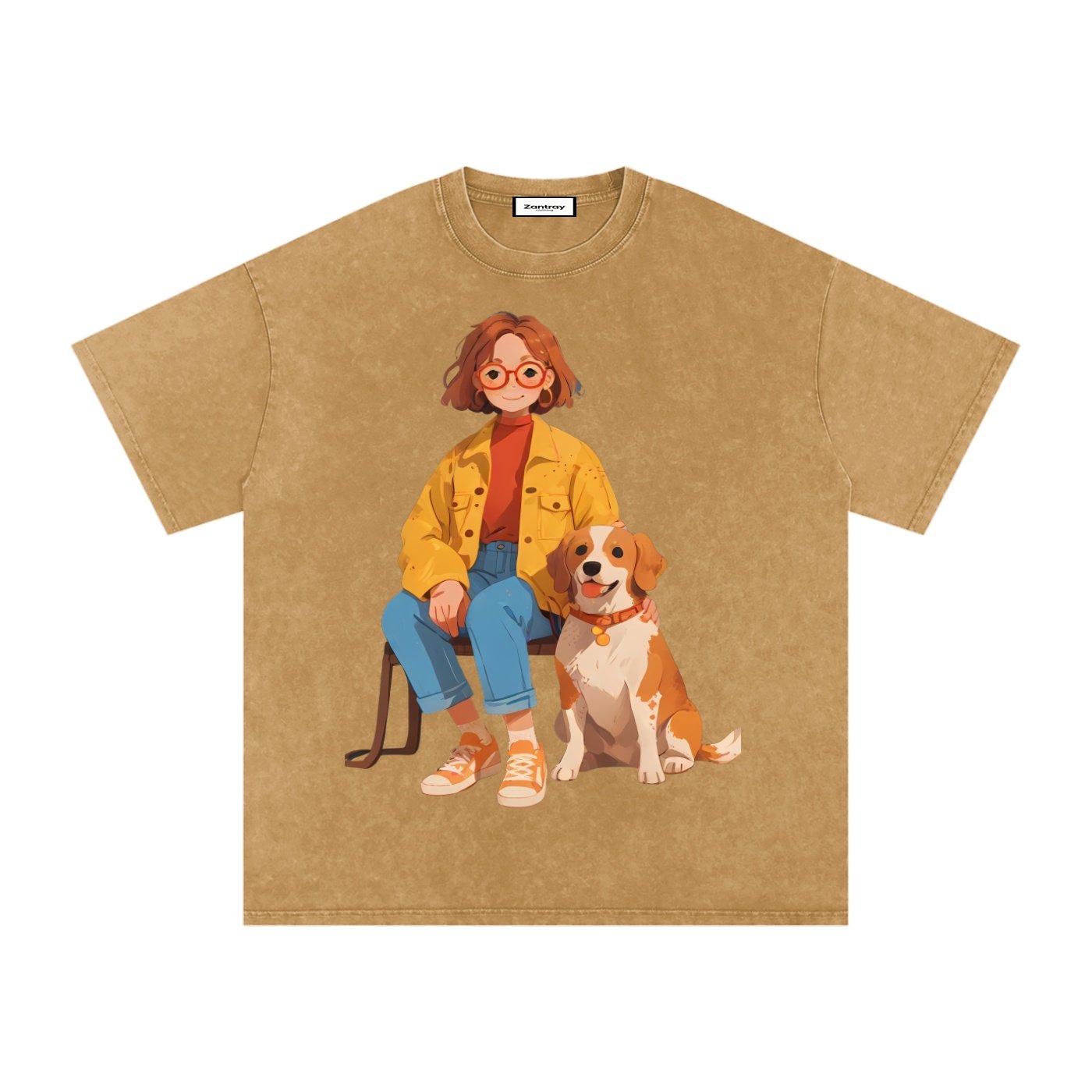 Snow Washed Oversized Cotton T-Shirt - Image 5