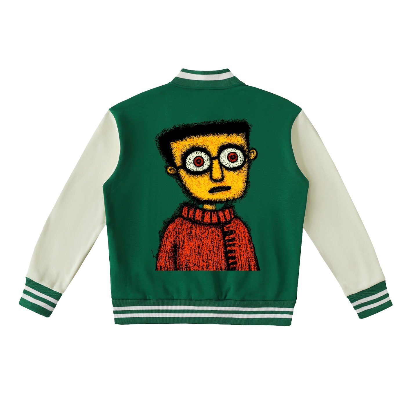 Two-Tone Fleeced Varsity Jacket - Image 8