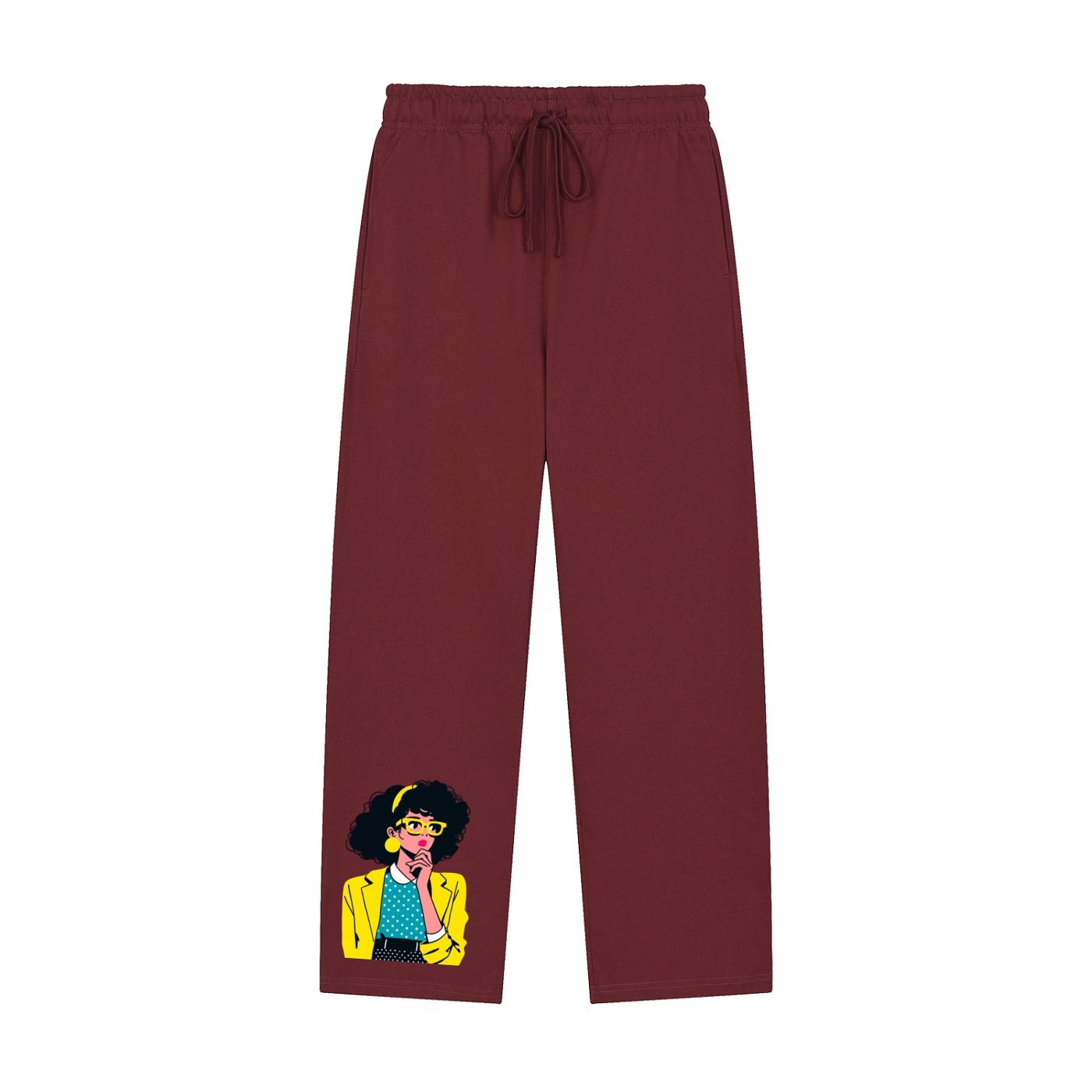Solid Color Straight-Leg Sweatpants - Image 15