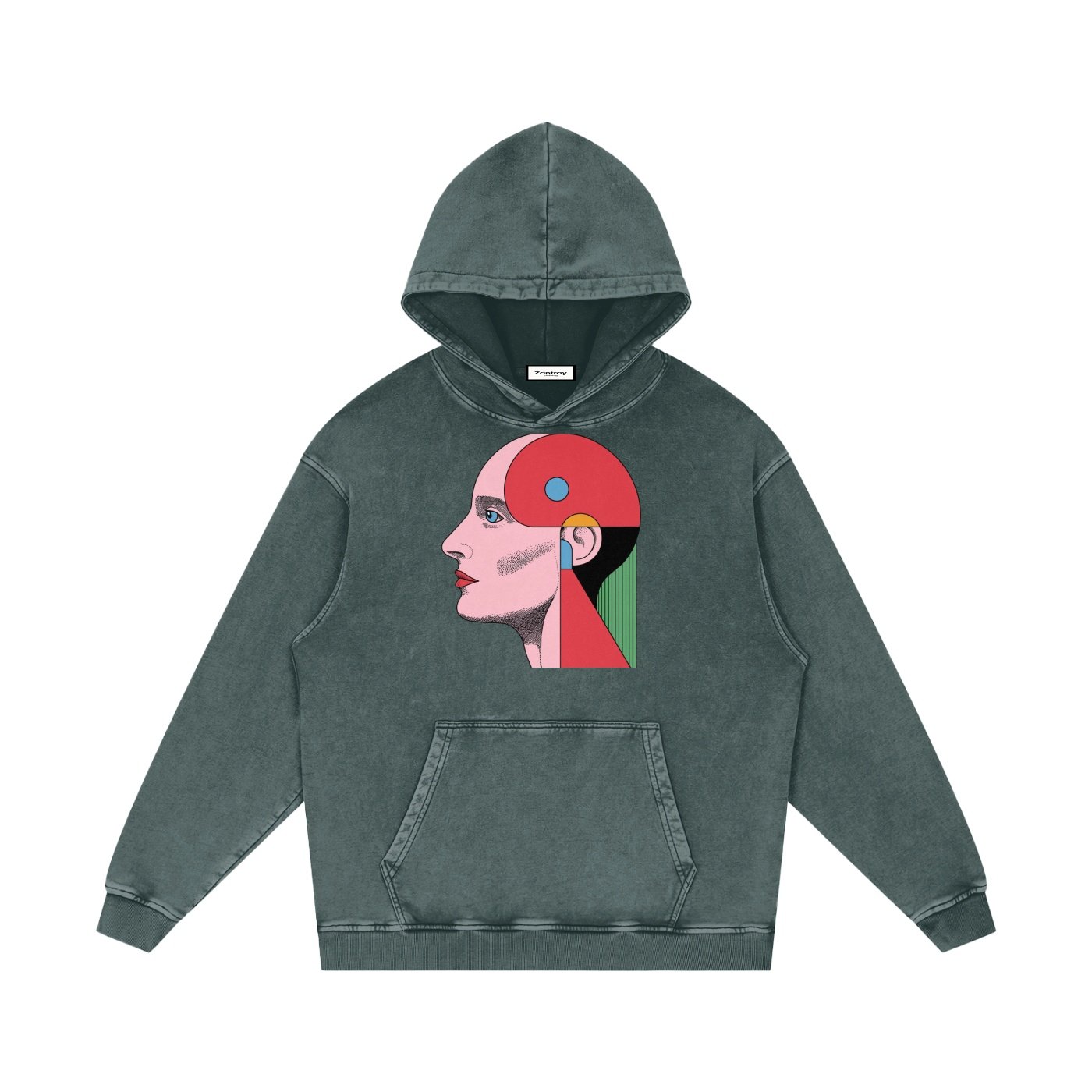 Snow Washed Loose Cotton Hoodie - Image 13