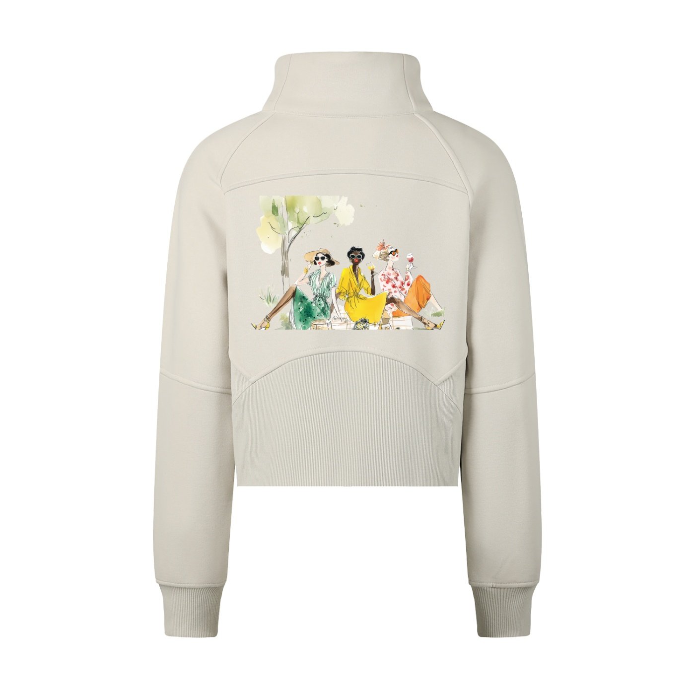 Cropped Half-Zip Sweatshirt - Image 4