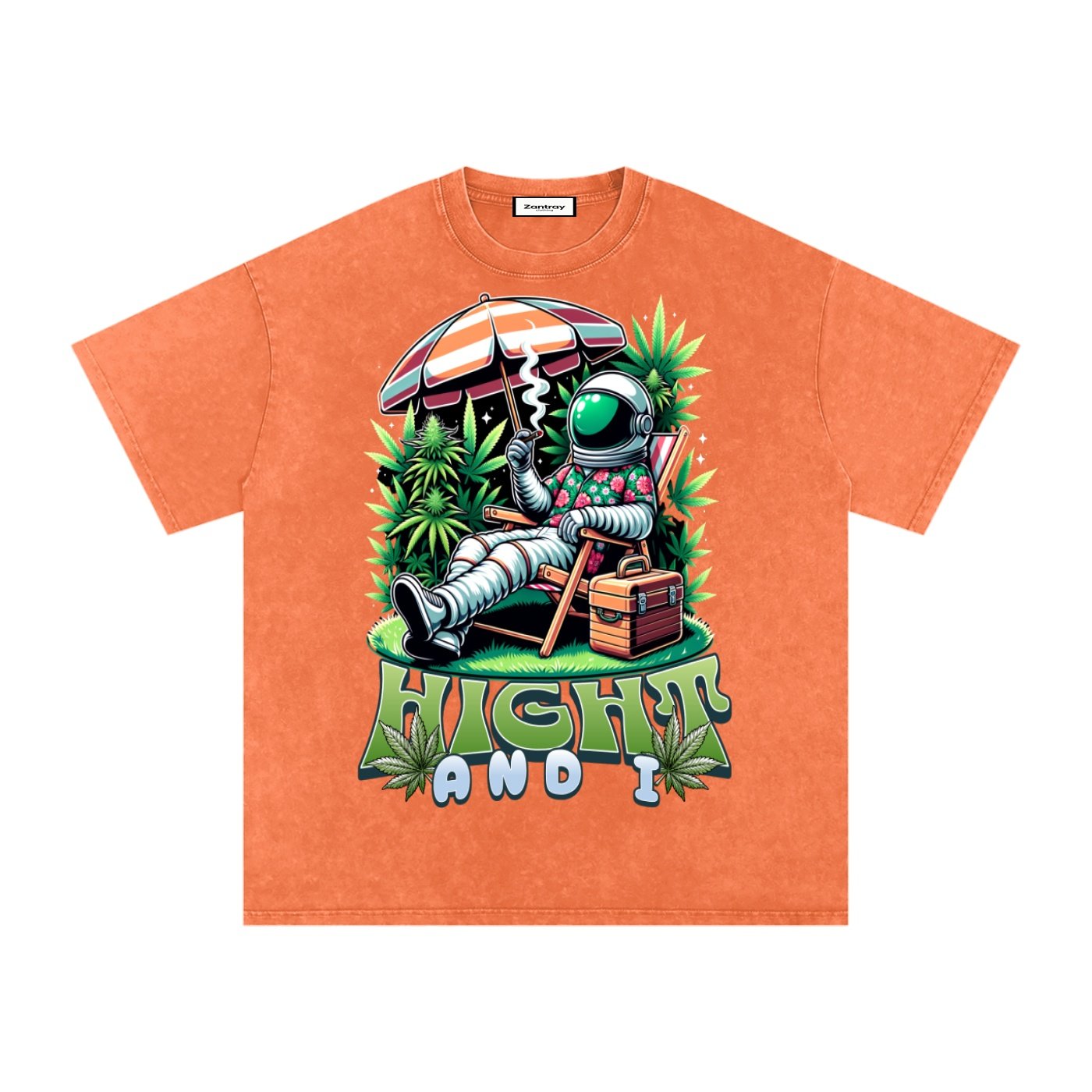 Snow Washed Oversized Cotton T-Shirt - Image 5